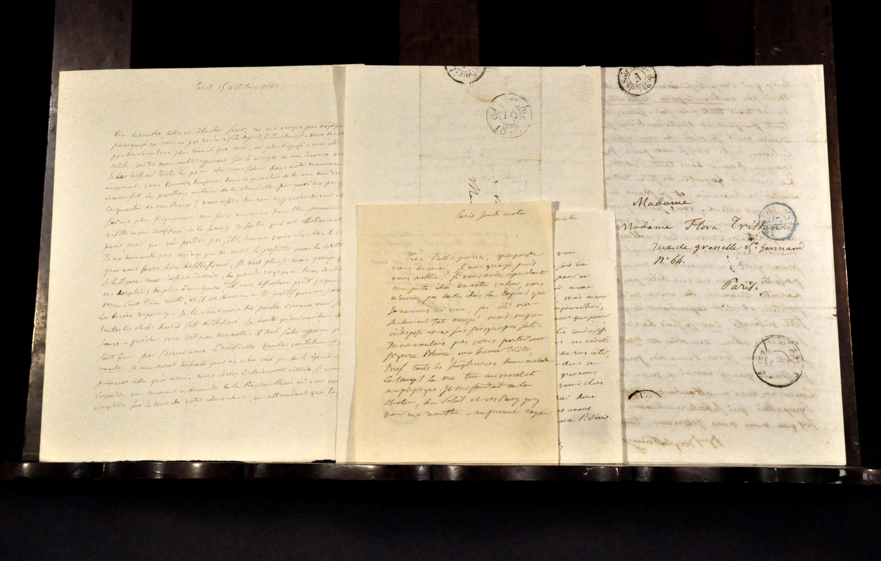 [Correspondance] La rencontre de deux destins hors du commun BORY DE SAINT-VINCENT, Jean-Baptiste (1778-1846) à TRISTAN, Flora (1803-1844) [Très bon]