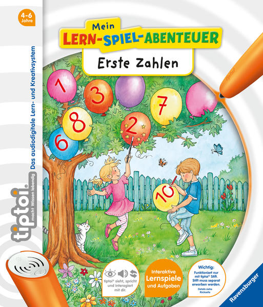 tiptoi® Erste Zahlen: Über 35 interaktive Lernspiele und Übungen. Mit über 1.800 Sounds (tiptoi® Mein Lern-Spiel-Abenteuer) [Ill.: Silke Voigt. Text: Eva Odersky] - Odersky, Eva und Silke Voigt