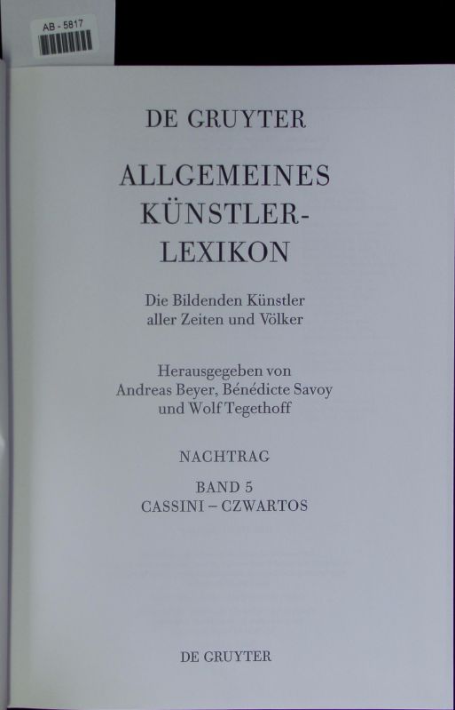 Allgemeines Künstlerlexikon. 5. Bd