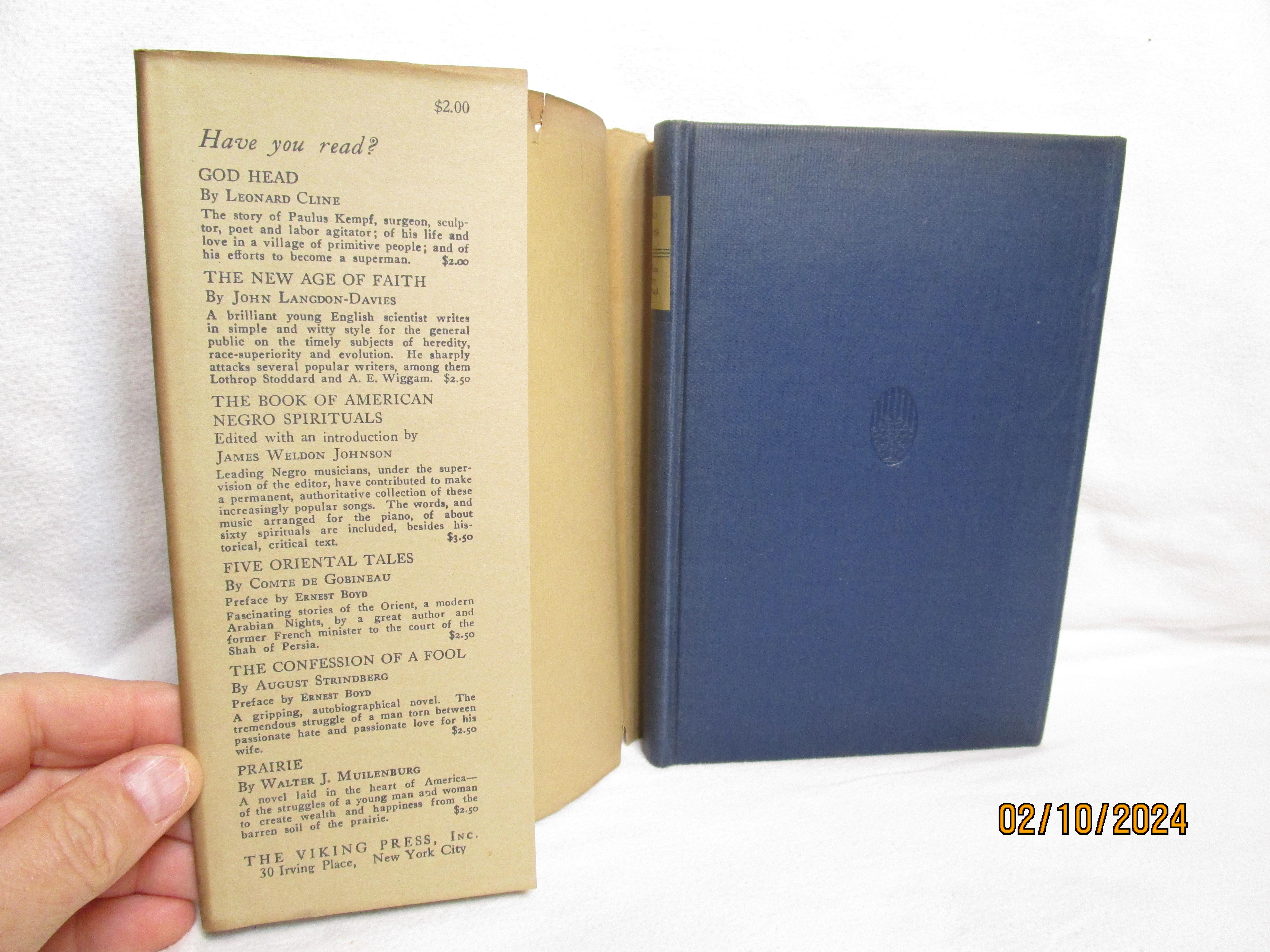 Two Lives: a Poem by Leonard William Ellery: Near Fine Hardcover (1925 ...