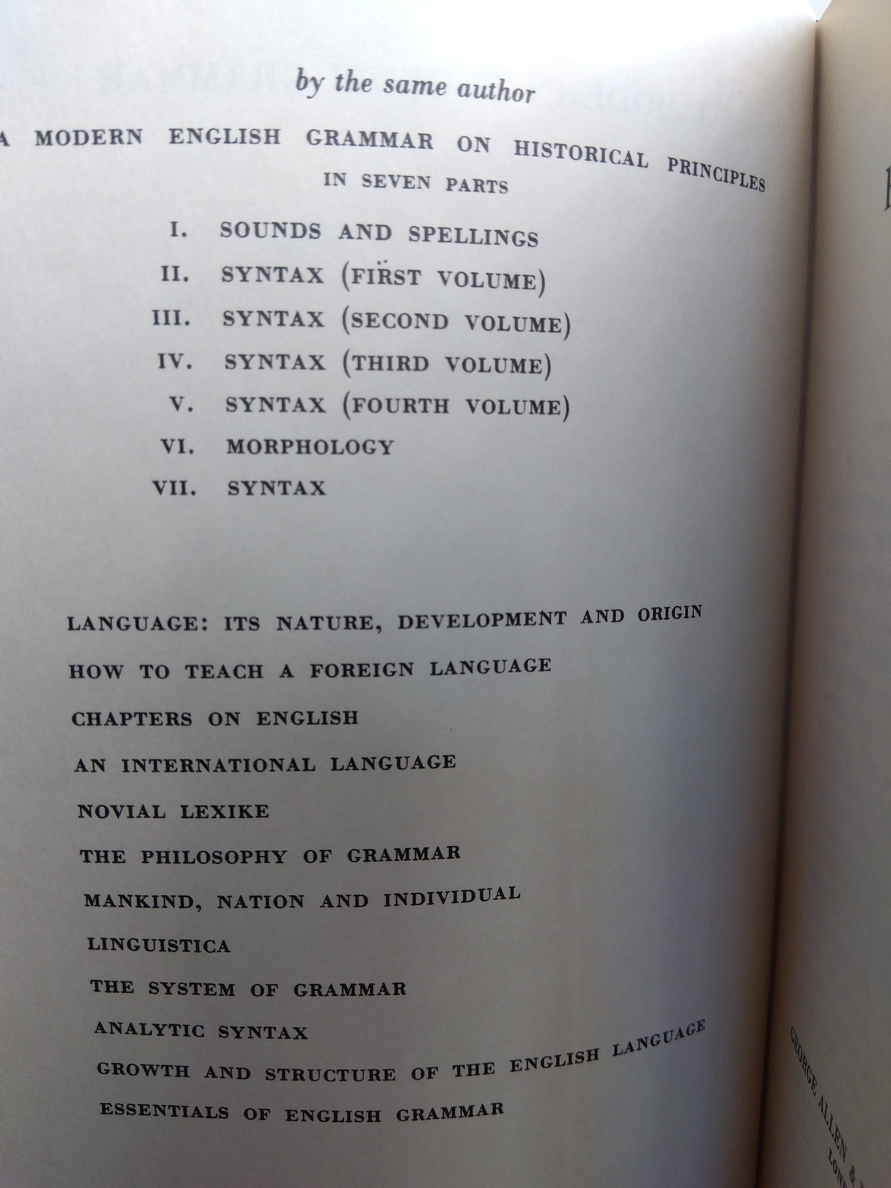 A modern English grammar : on historical principles 7volumes set