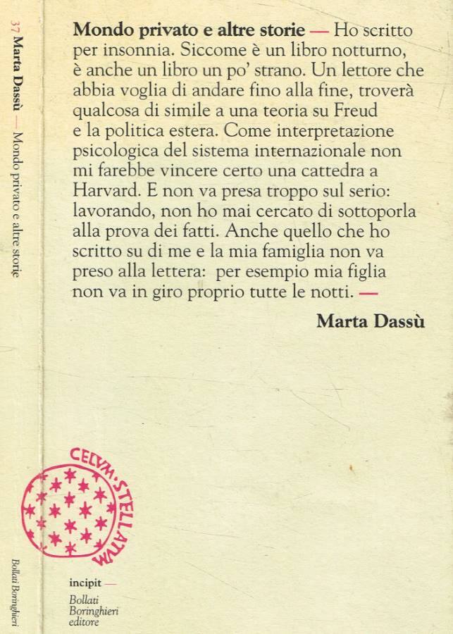 Mondo privato e altre storie - Dassù Marta