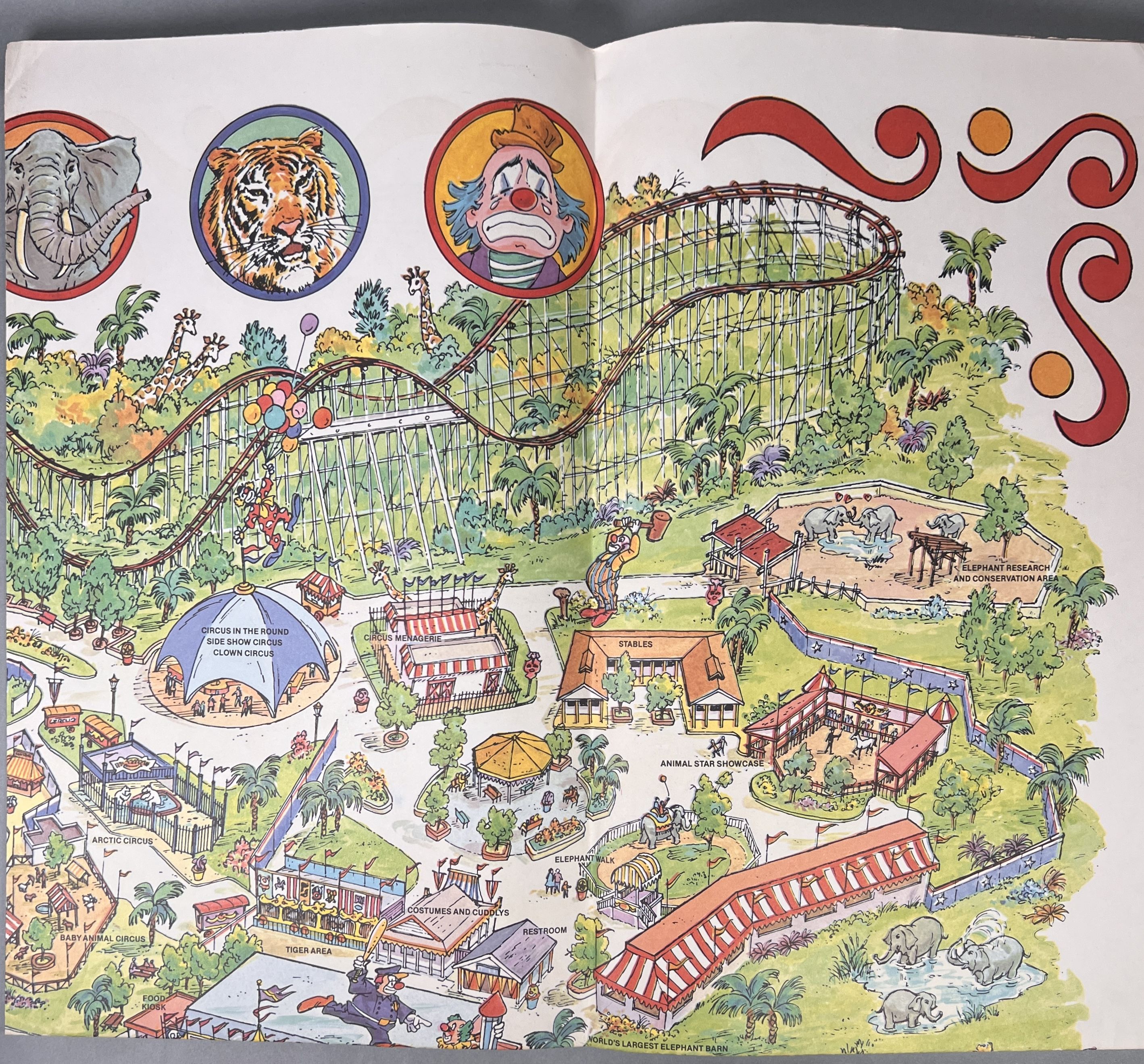 The World of Circuses, Circus World Souvenir Map Ringling Brothers and Barnum & Bailey Circus World, John A. Fox [Assez bon]