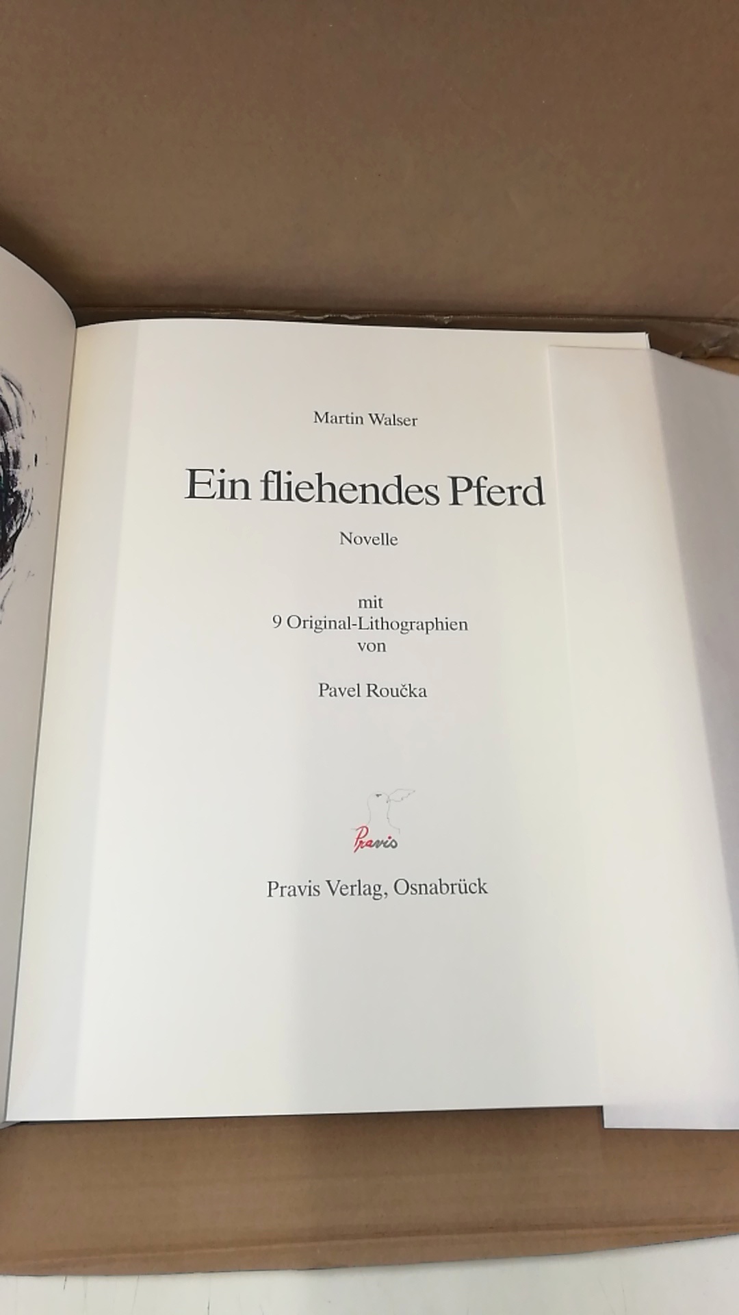 Ein Fliehendes Pferd Martin Walser Ein fliehendes Pferd. Novelle von Martin Walser: (1978) Signed by