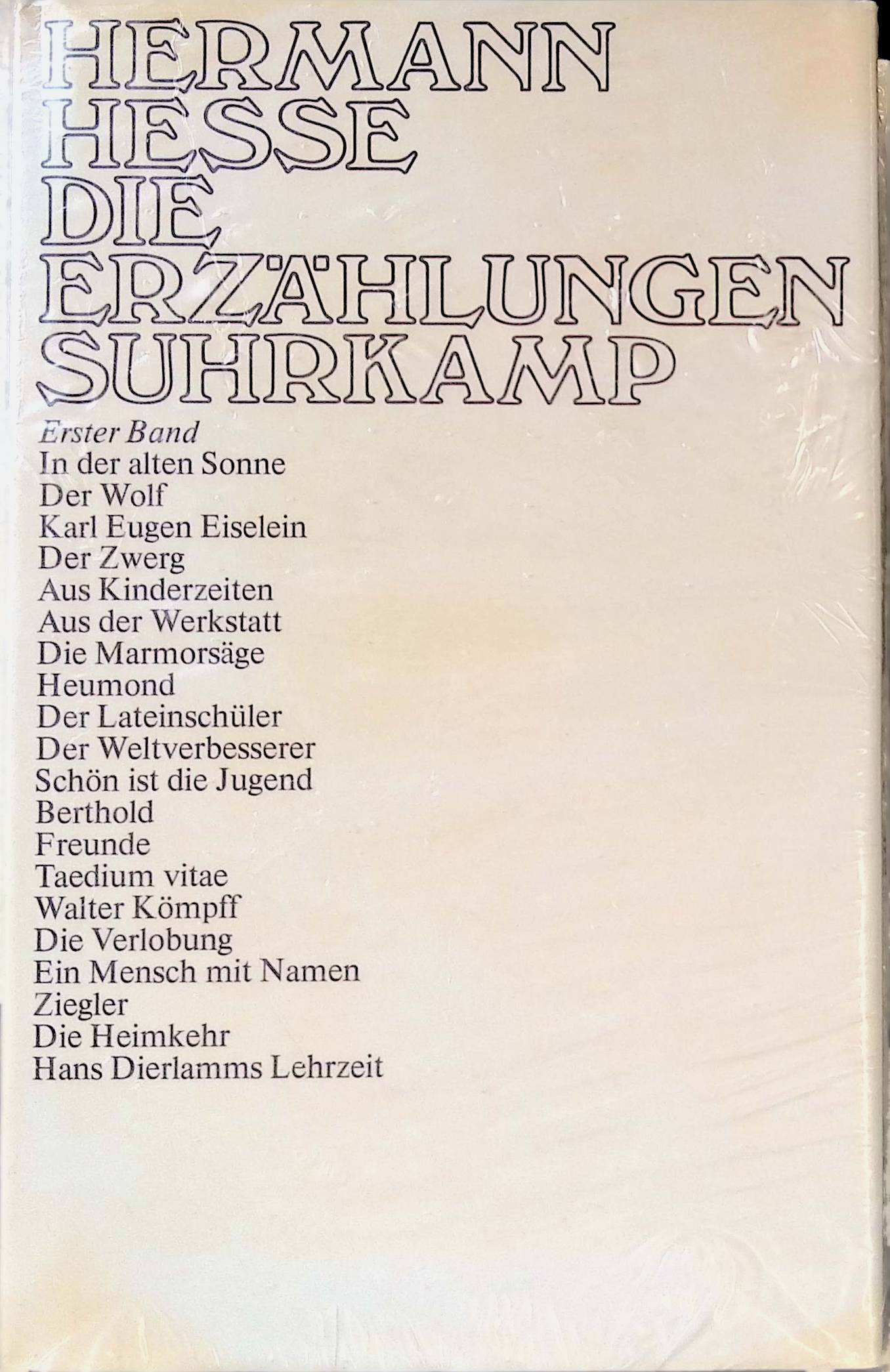 Die Erzählungen; Bd. 1. (NEUWERTIGER ZUSTAND) - Hesse, Hermann