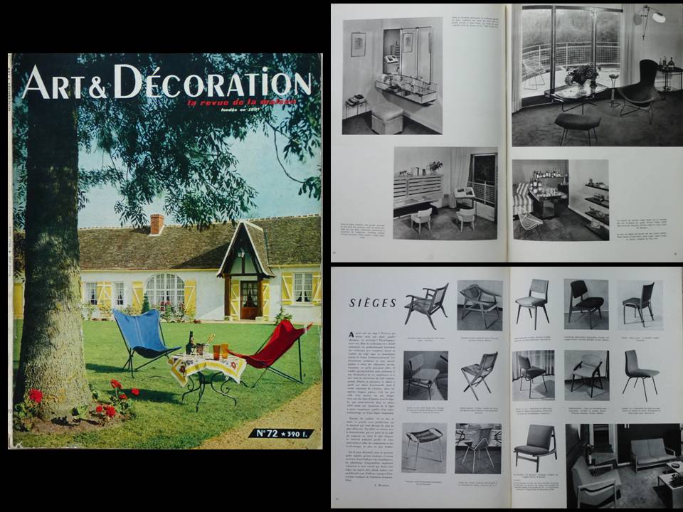 ART ET DECORATION n°72 1959 SIEGES, DUMOND, CAILLETTE, BERTOIA, BINY [Bon] [Couverture souple]