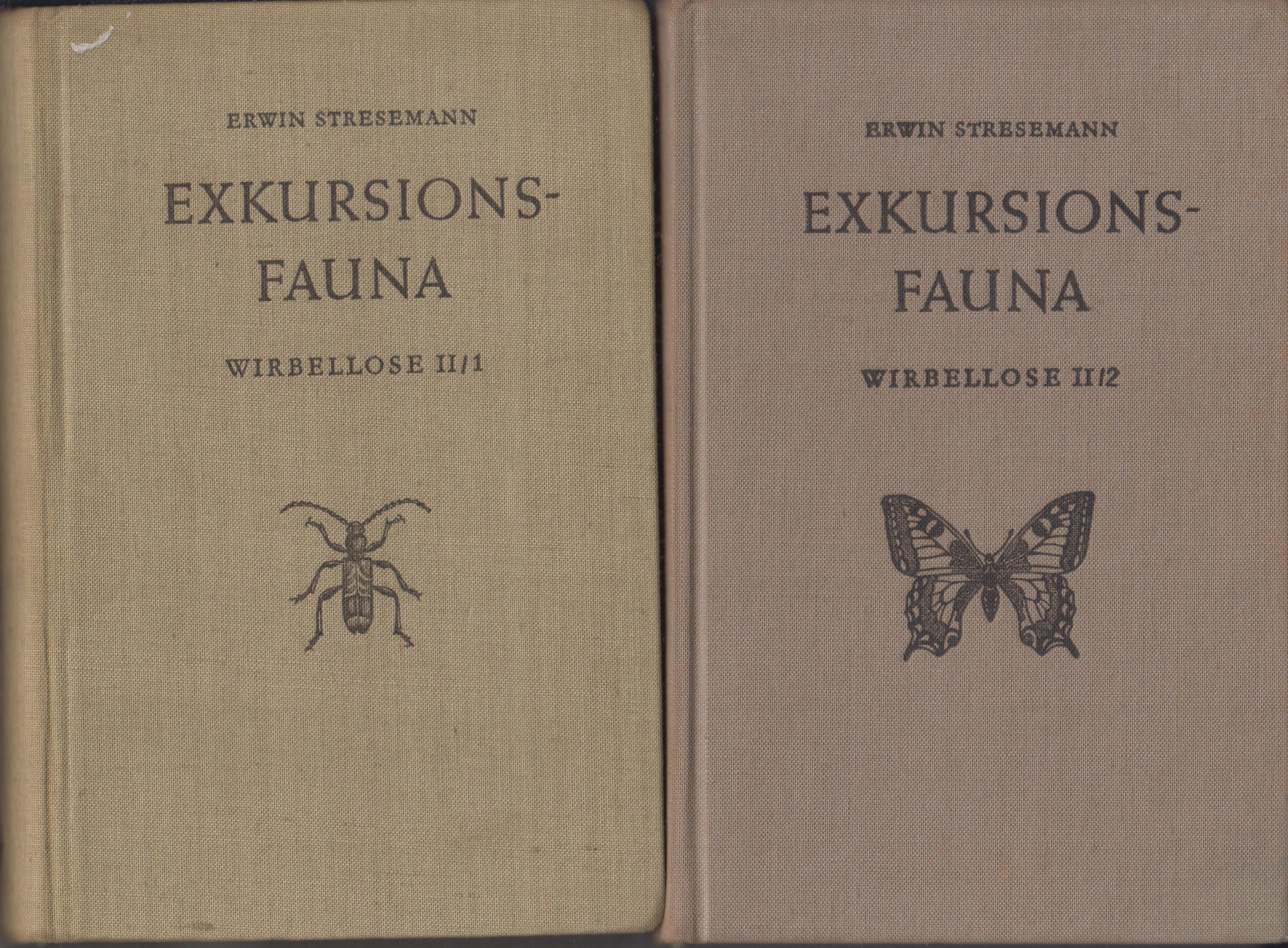 Exkursionsfauna von Deutschland Wirbellose II/1 & 2. Insekten - Stresemann, Erwin