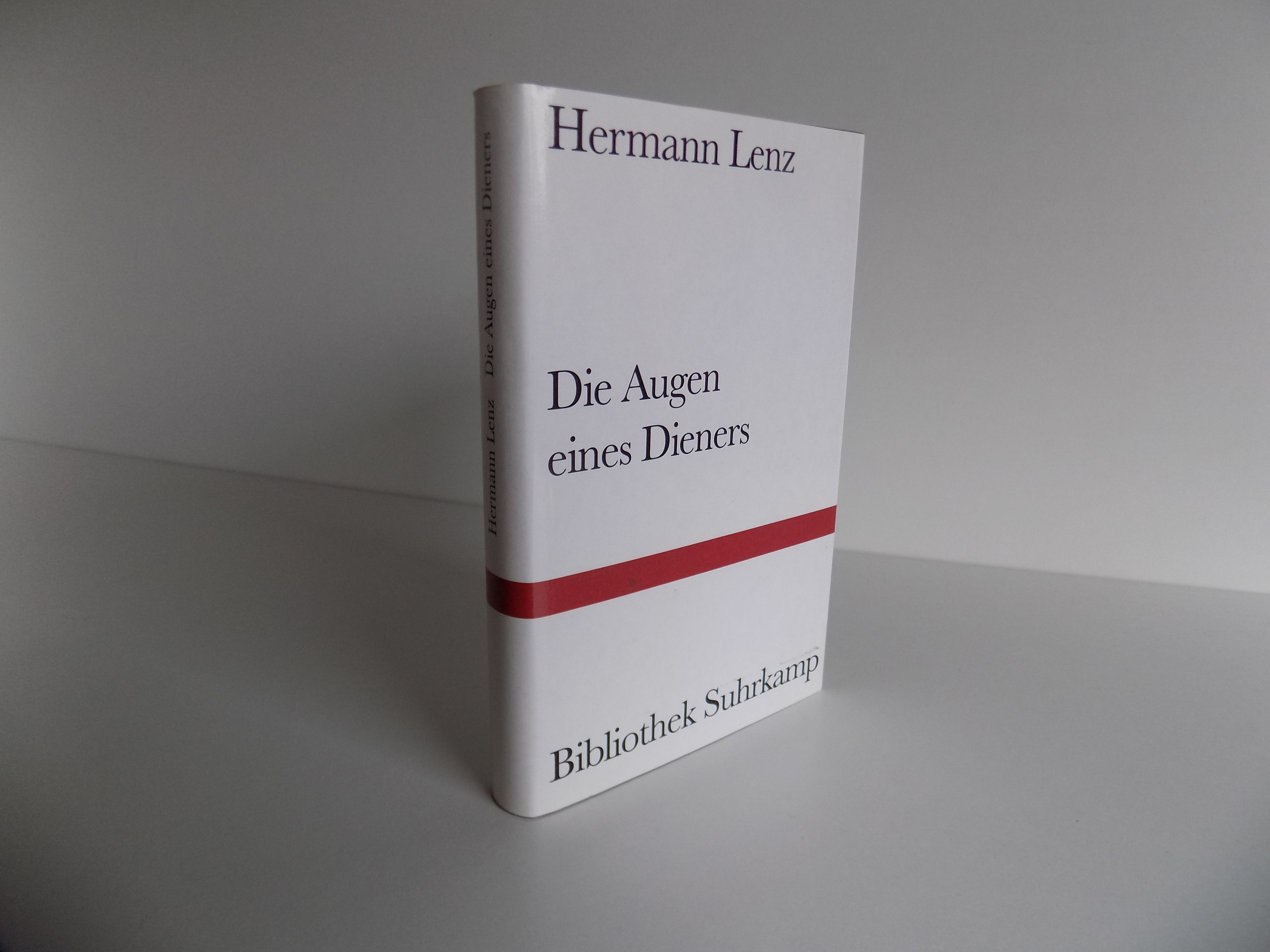 Die Augen eines Dieners. Roman (= Bibliothek Suhrkamp, BS 1264). - Lenz, Hermann