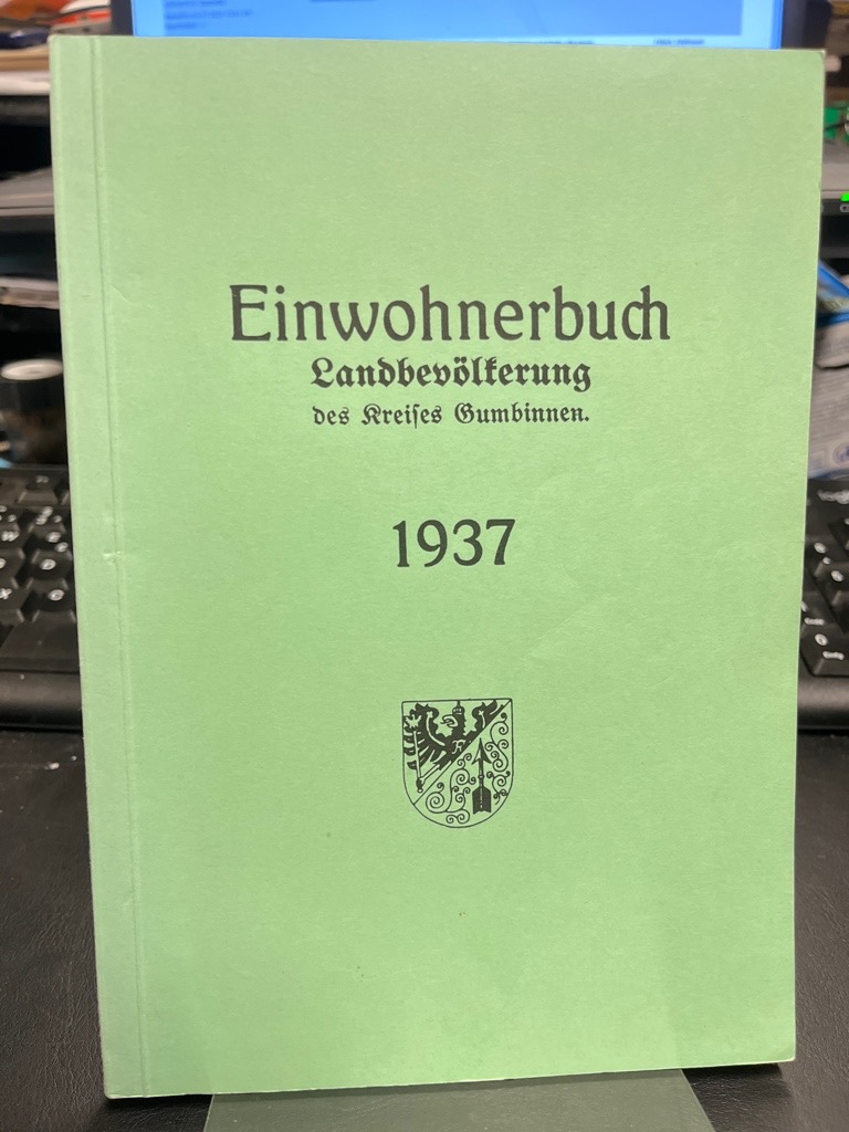 Einwohnerbuch Landbevölkerung des Kreises Gumbinnen 1937.