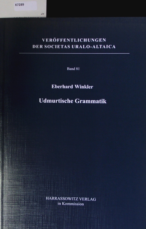 Udmurtische Grammatik. - Winkler, Eberhard