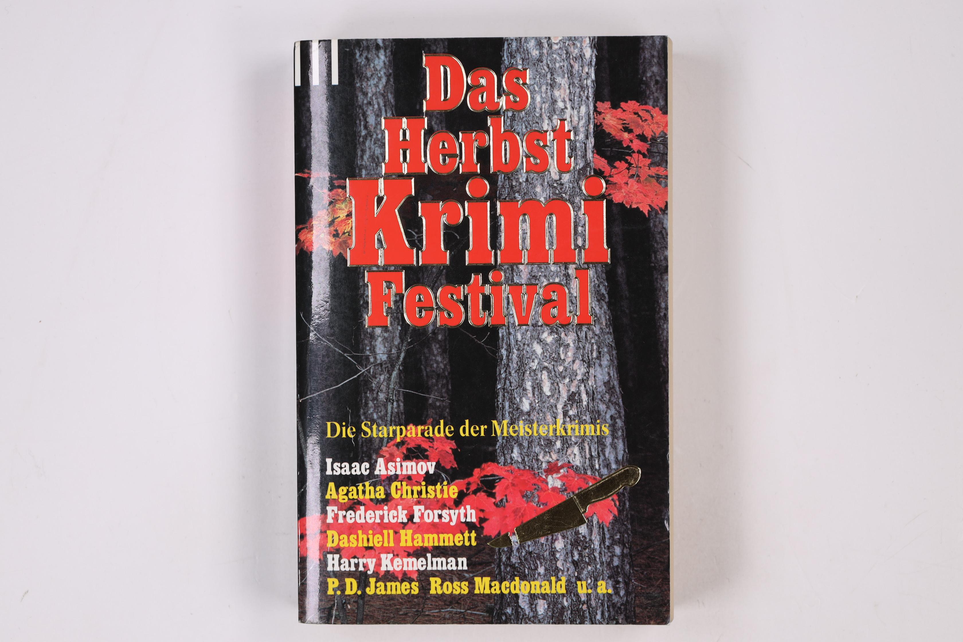 DAS HERBST-KRIMI-FESTIVAL. die Starparade der Meisterkrimis - Isaac Asimov, Agatha Christie, Frederick Forsyth, U.v.a.