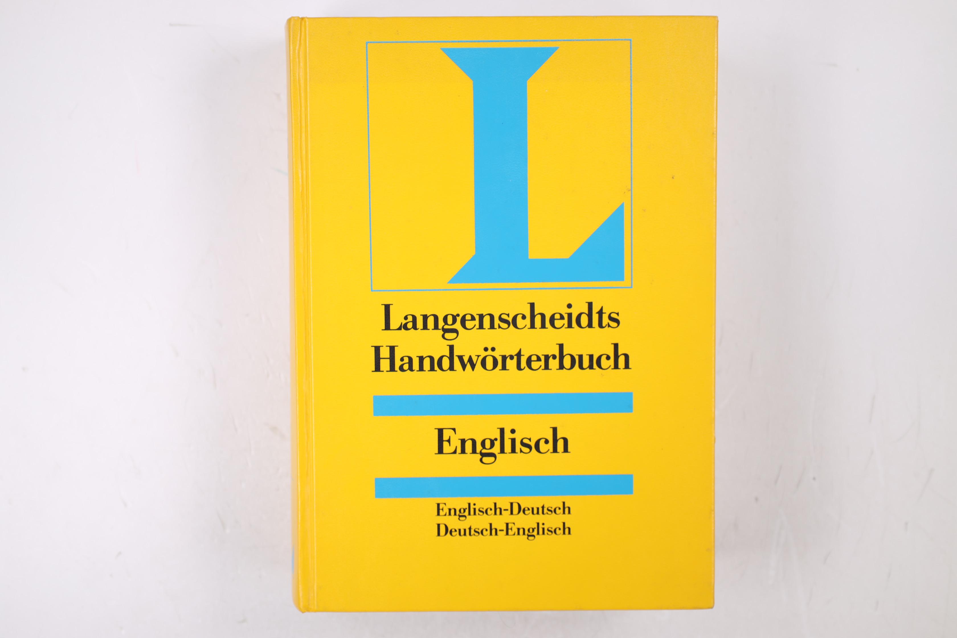 LANGENSCHEIDTS HANDWÖRTERBUCH, ENGLISCH. Englisch-Deutsch Deutsch-Englisch - Langenscheidt (Hrsg.)