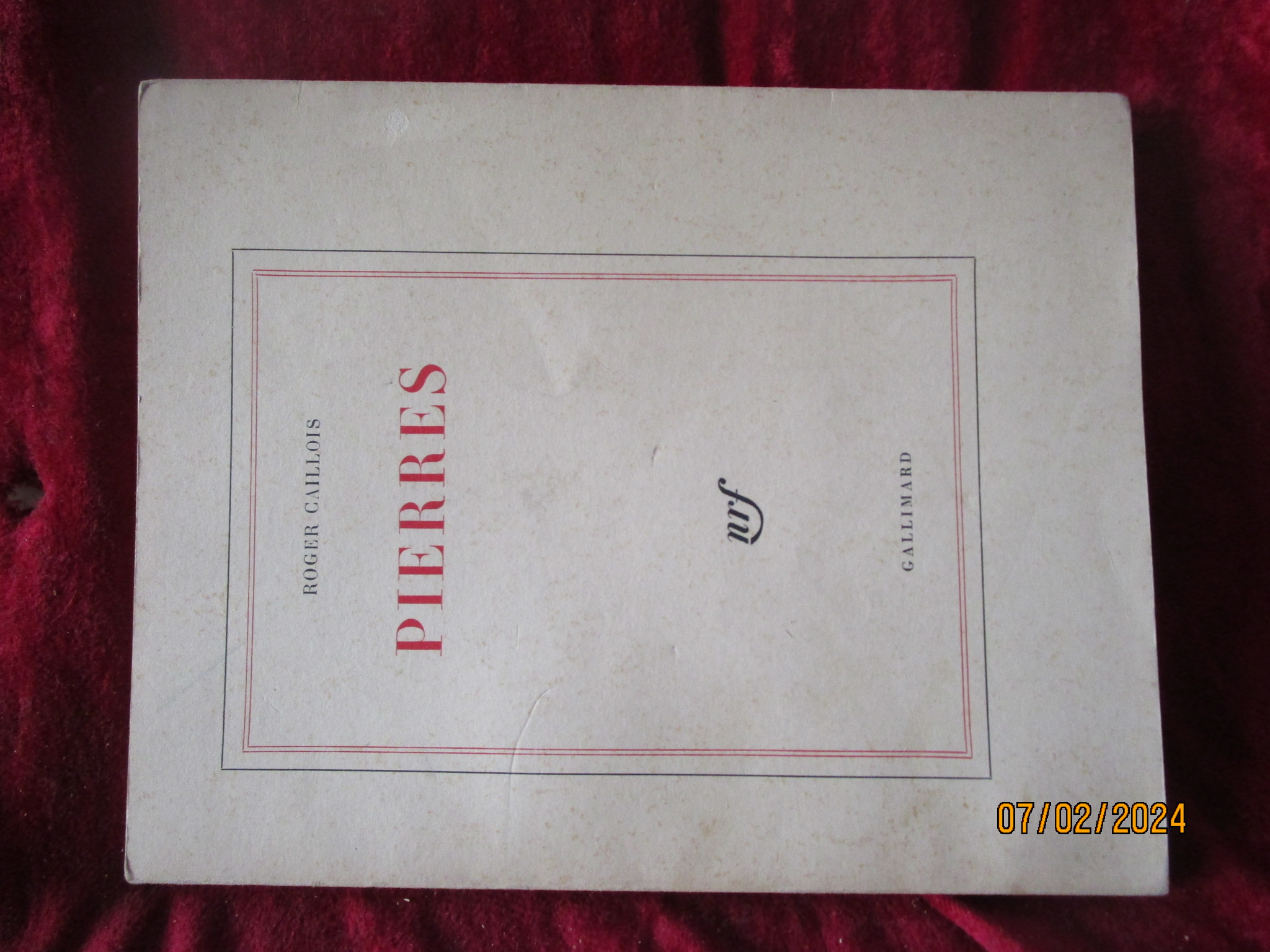 PIERRES CAILLOIS Roger [Très bon] [Couverture souple]
