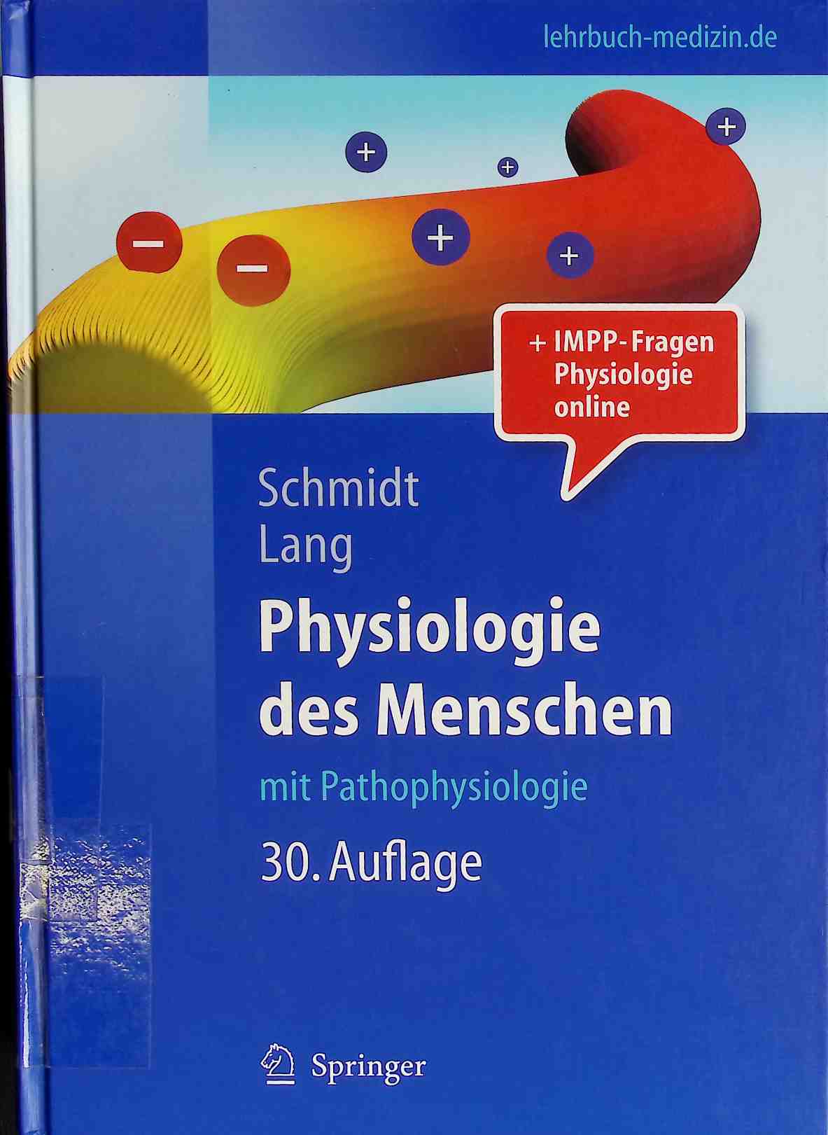 Physiologie des Menschen : mit Pathophysiologie. Springer-Lehrbuch - Schmidt, Robert F.