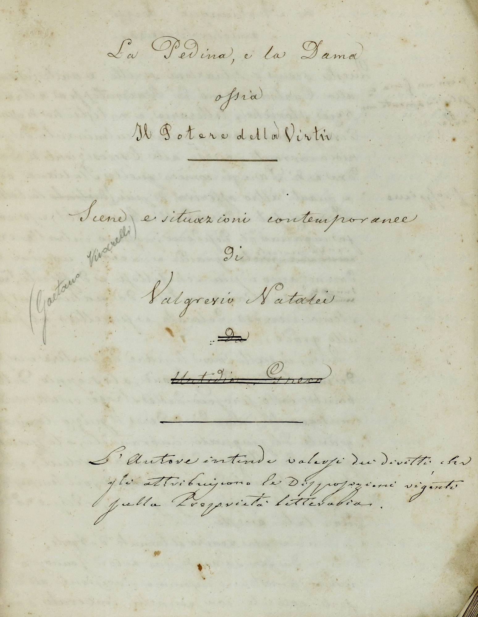Abebooks La Pedina e la Dama ossia Il Potere della Virtù. Scene e situazioni contemporanee di Valgresio Natalei