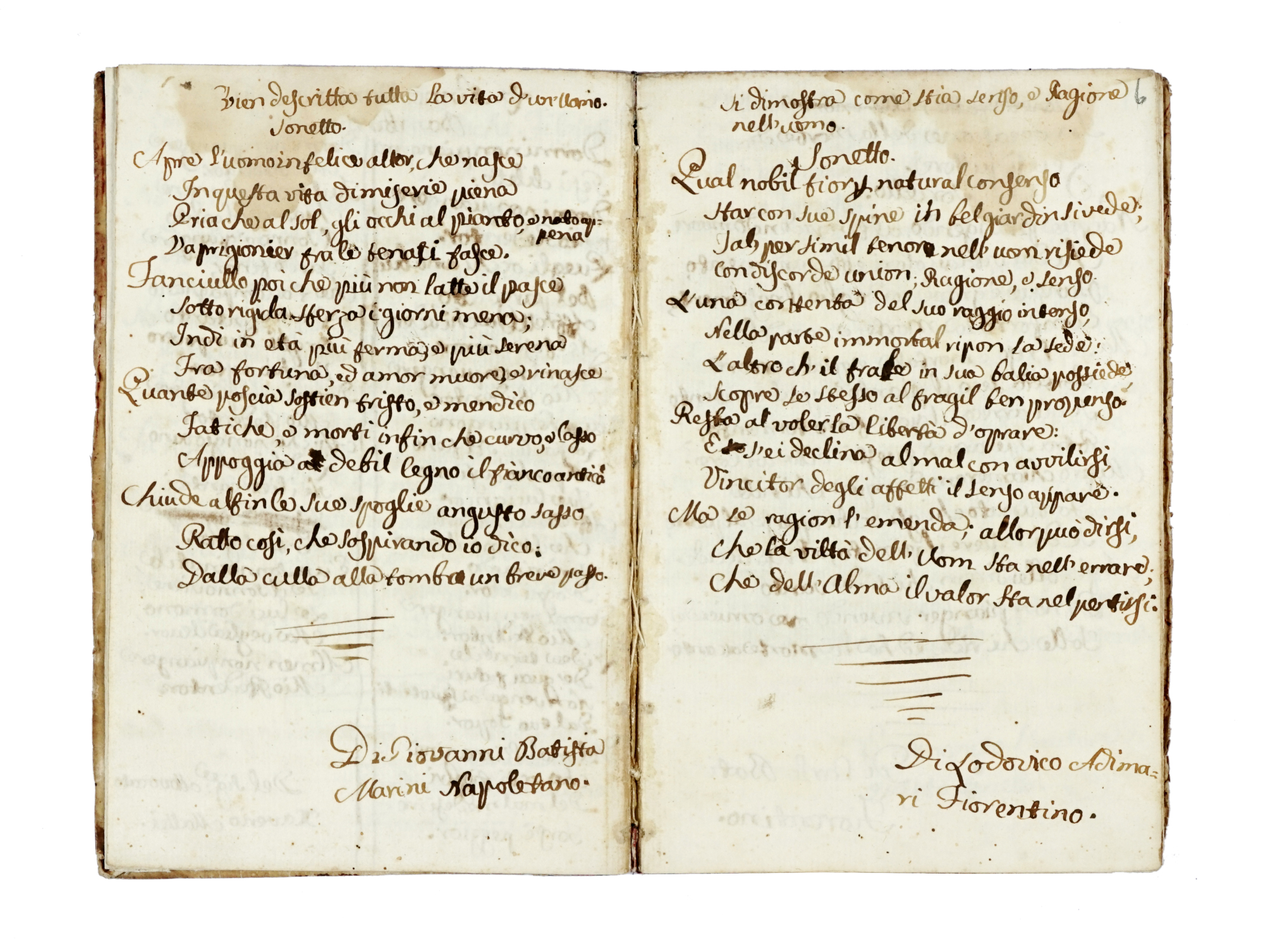 Abebooks Quaderno in cui si contengono alcuni sonetti fatto l'anno 1784