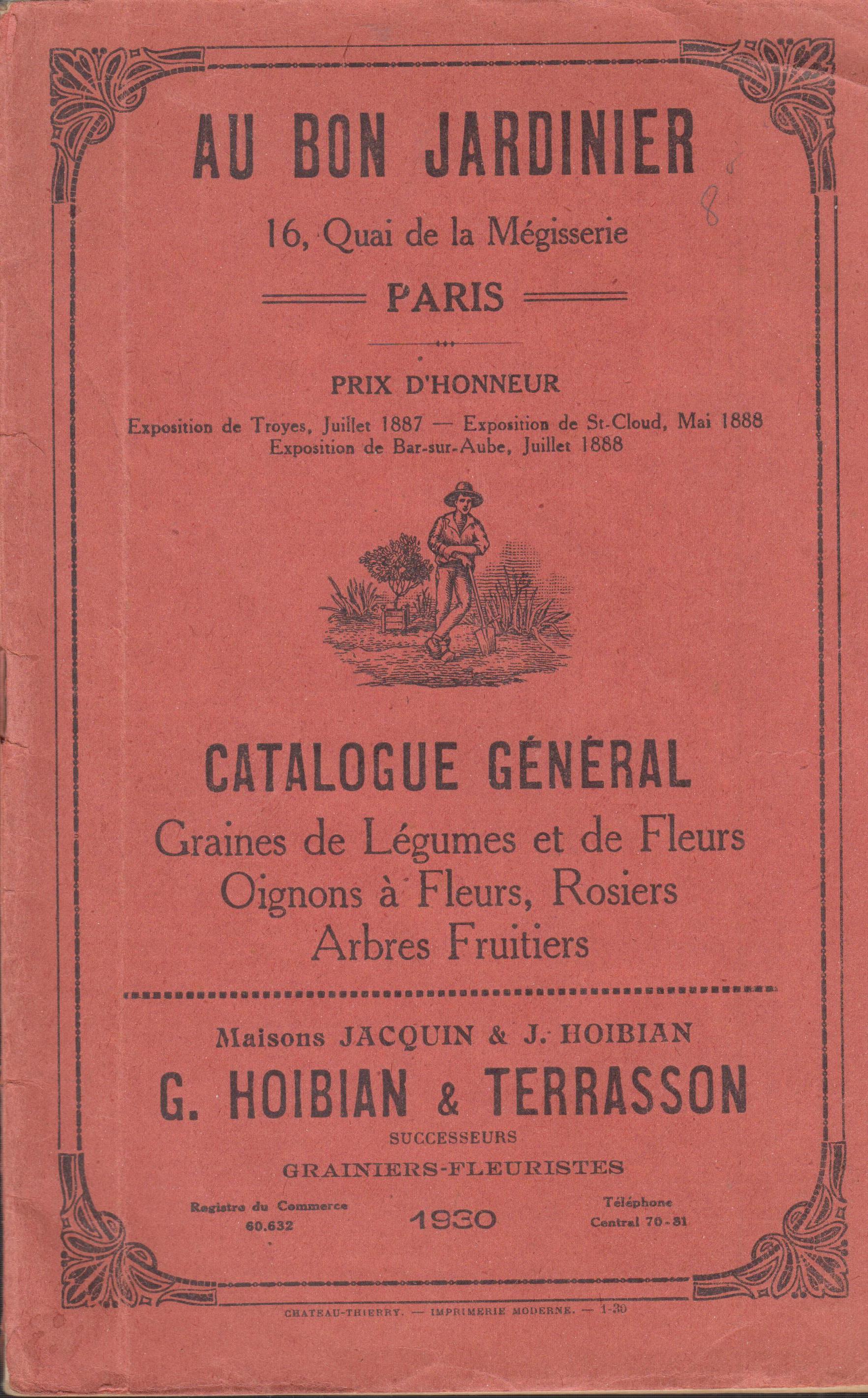 Catalogue général graines de légumes et de fleurs oignons à fleurs, rosiers, arbres fruitiers by