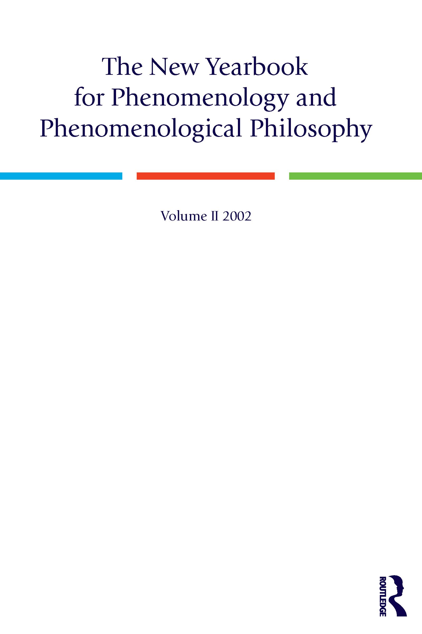 The New Yearbook for Phenomenology and Phenomenological Philosophy: Volume 2 - Hopkins, Burt|Crowell, Steven