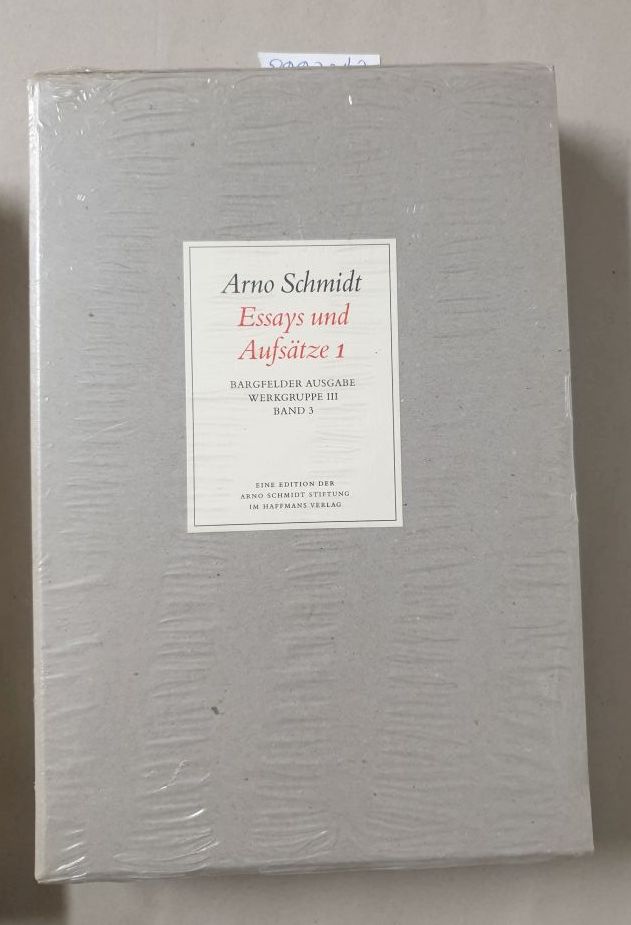 Essays und Aufsätze 1 und 2 : 2 Bände : Gebundene Ausgabe : (Verlagsfrische Neubücher in OVP) : (Bargfelder Ausgabe : Werkgruppe III : Band 3 und 4) : - Schmidt, Arno