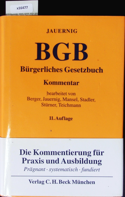 Bürgerliches Gesetzbuch. - Unknown Author