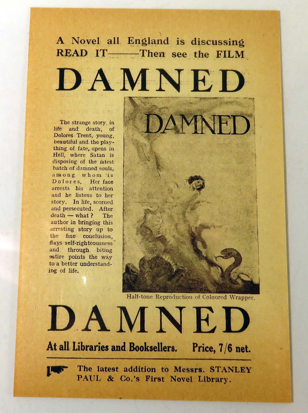 Handbill For: Damne…