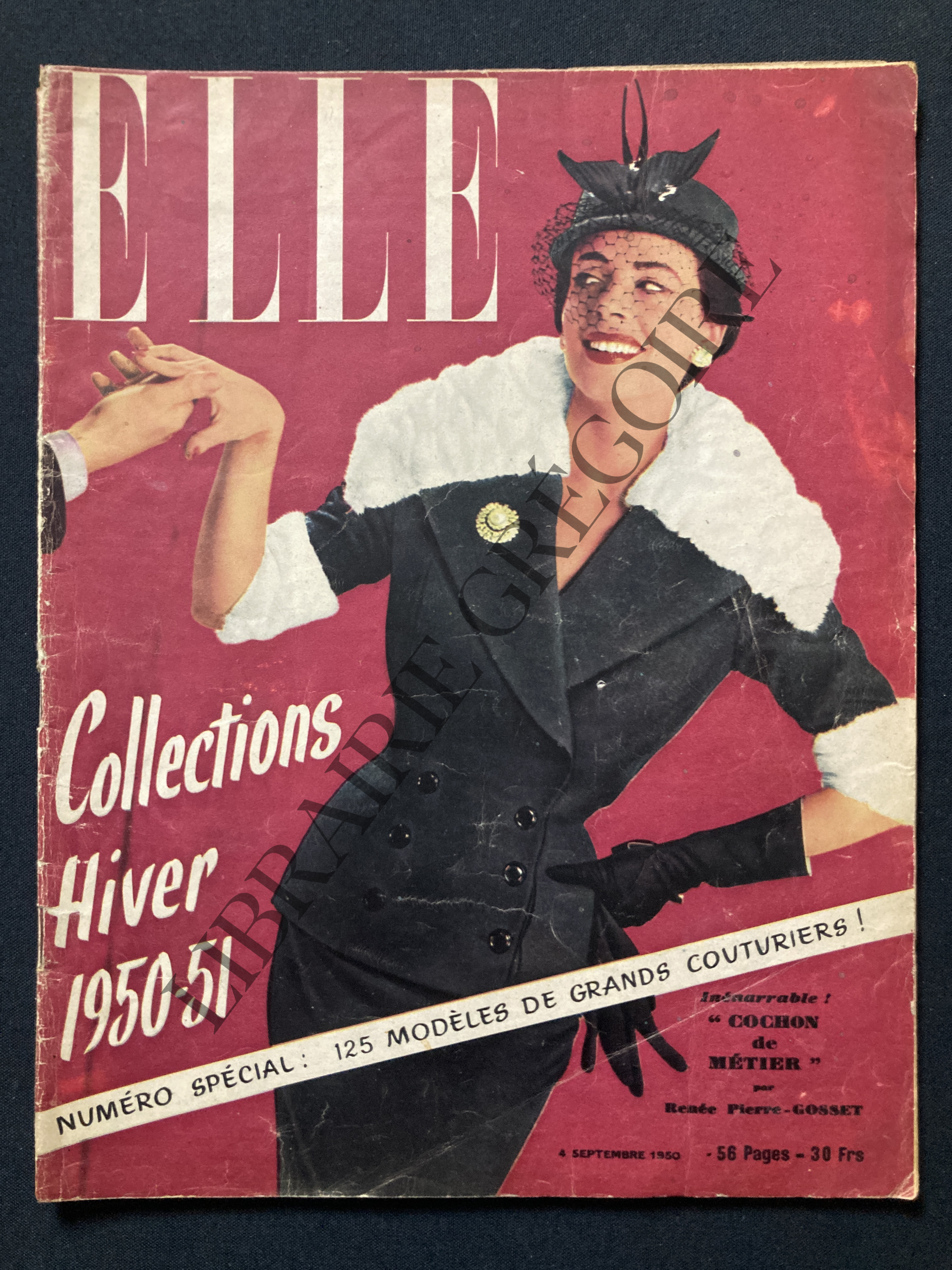 ELLE-4 SEPTEMBRE 1950-COLLECTIONS HIVER 1950-51 [Très bon] [Couverture souple]