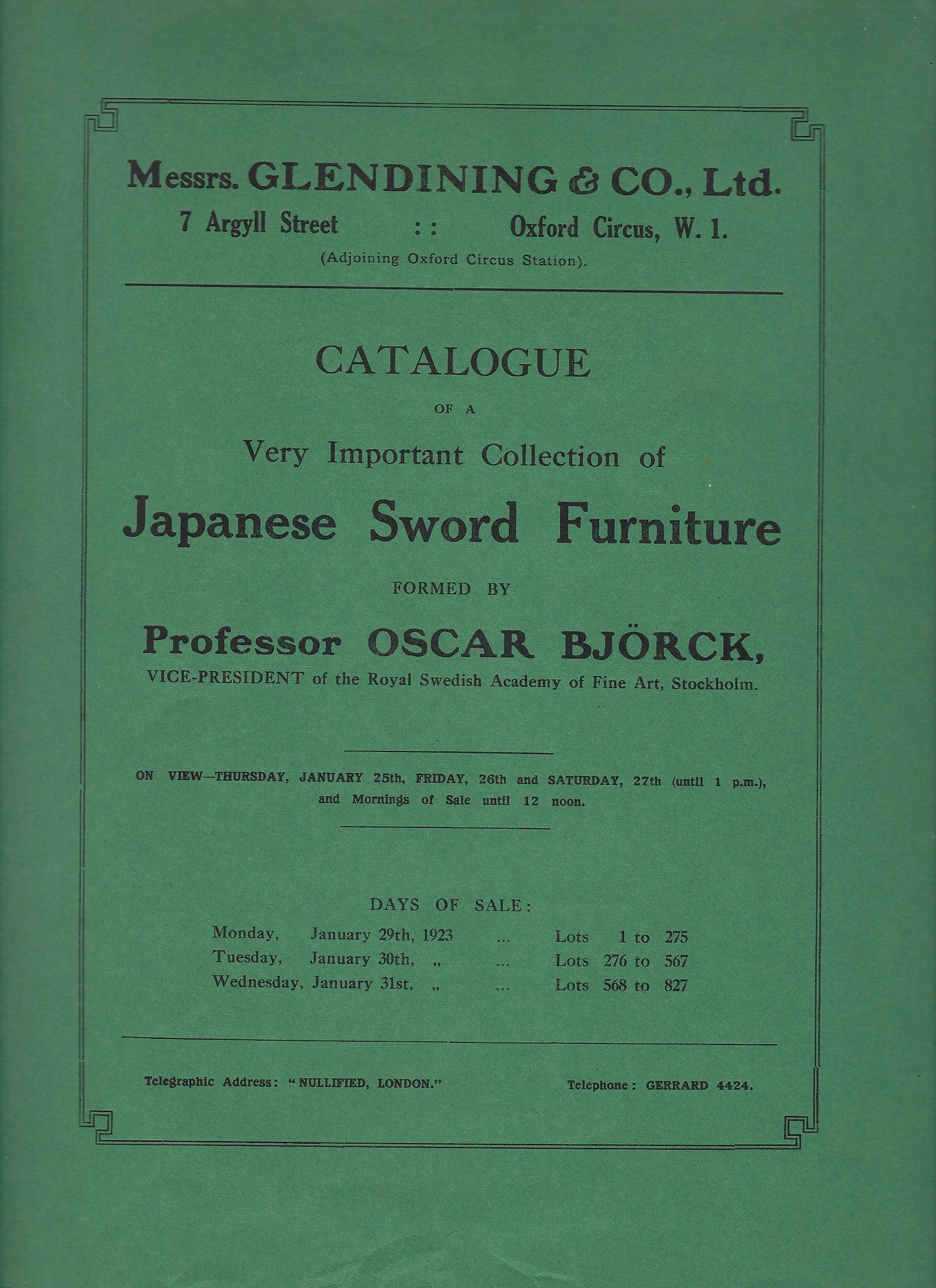 Catalogue of a very important collection of Japanese sword furniture
