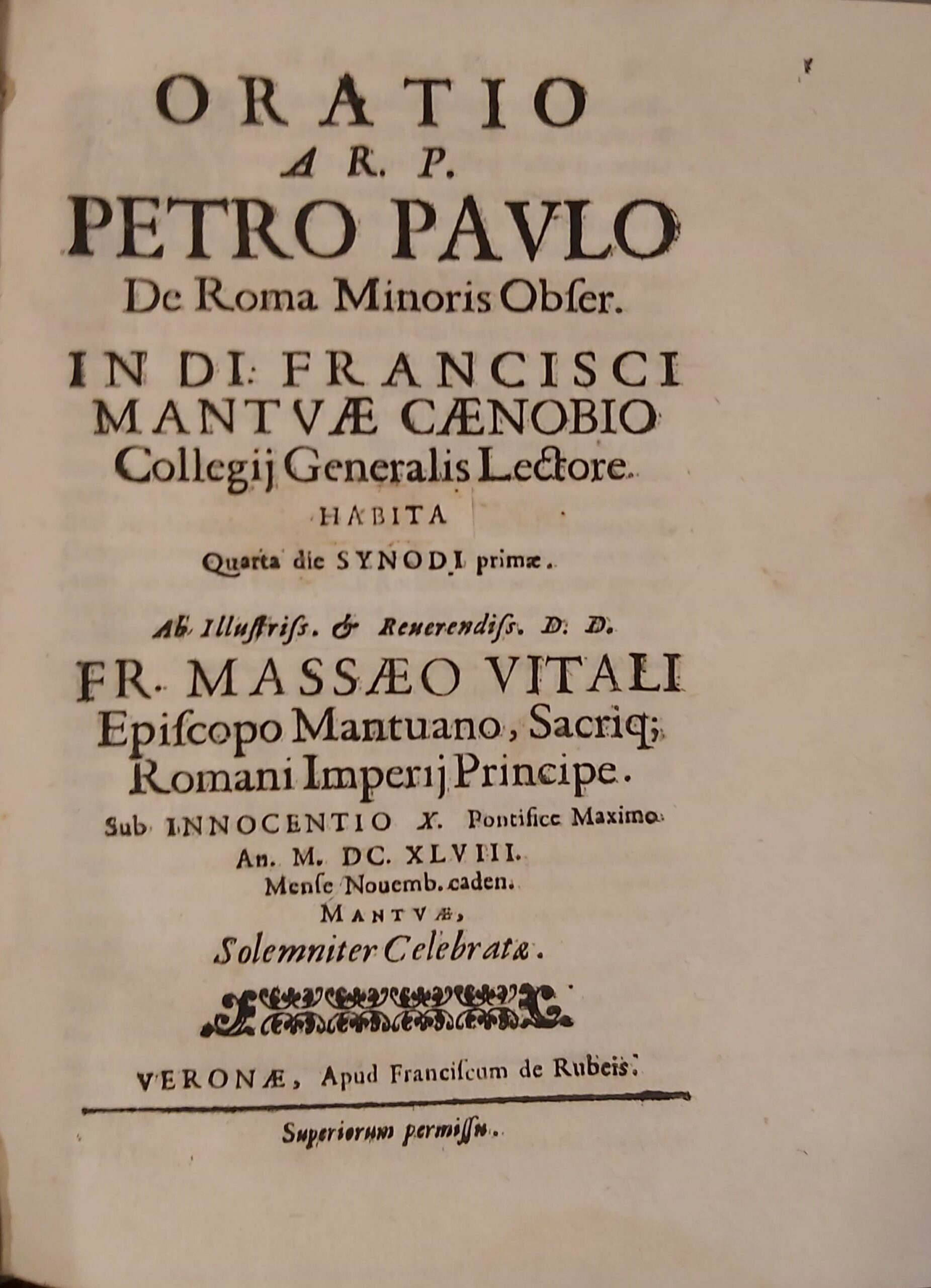 Oratio A R. P. Petr…