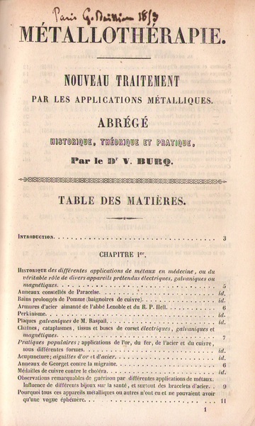 MéTallothéRapie : N…