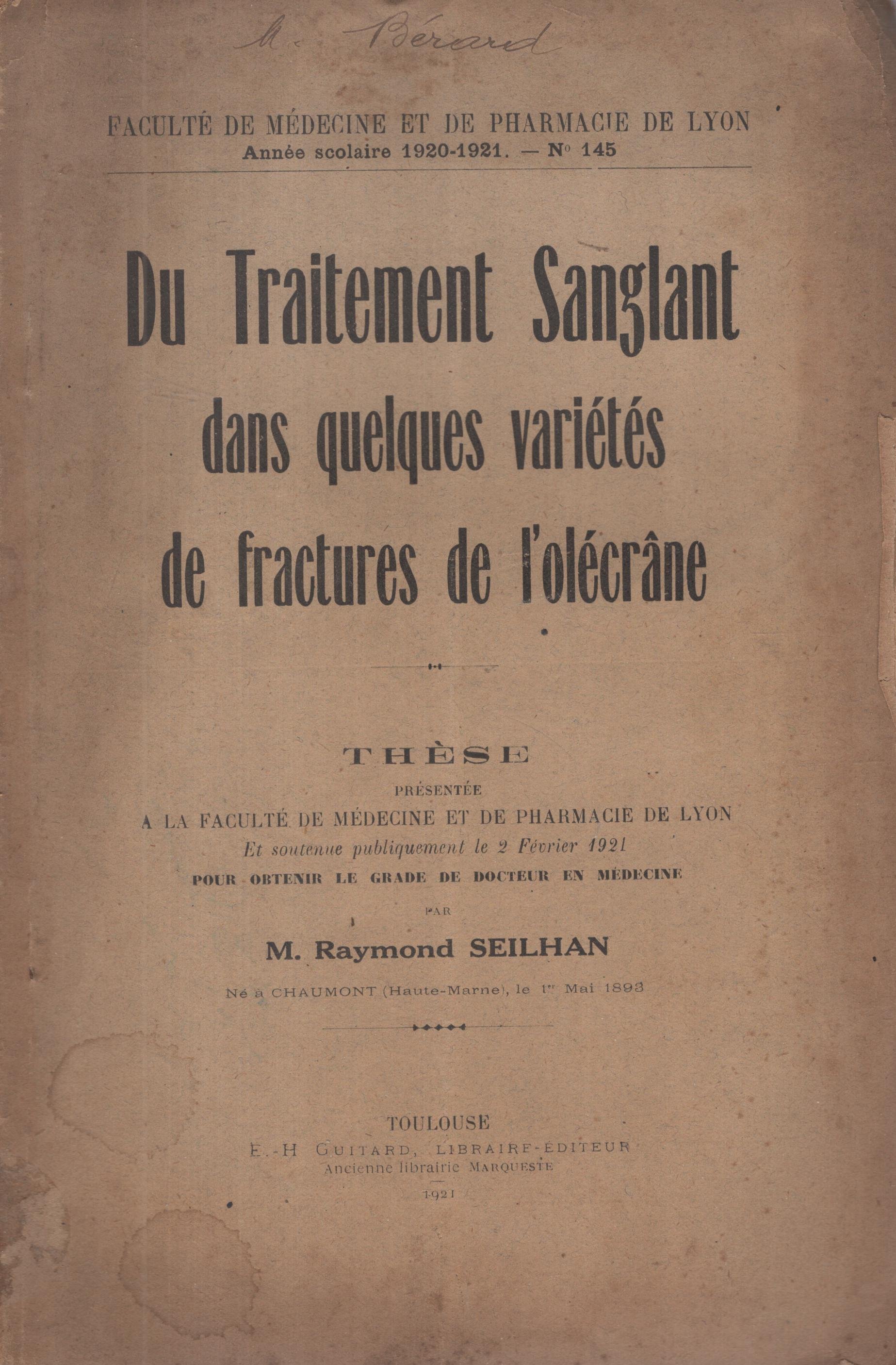 Du Traitement Sangl…