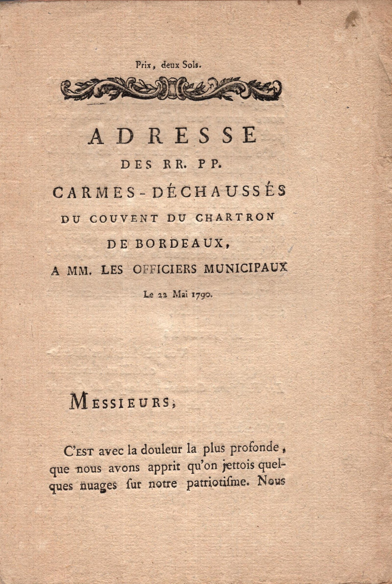 Adresse Des Rr. Pp.… - image