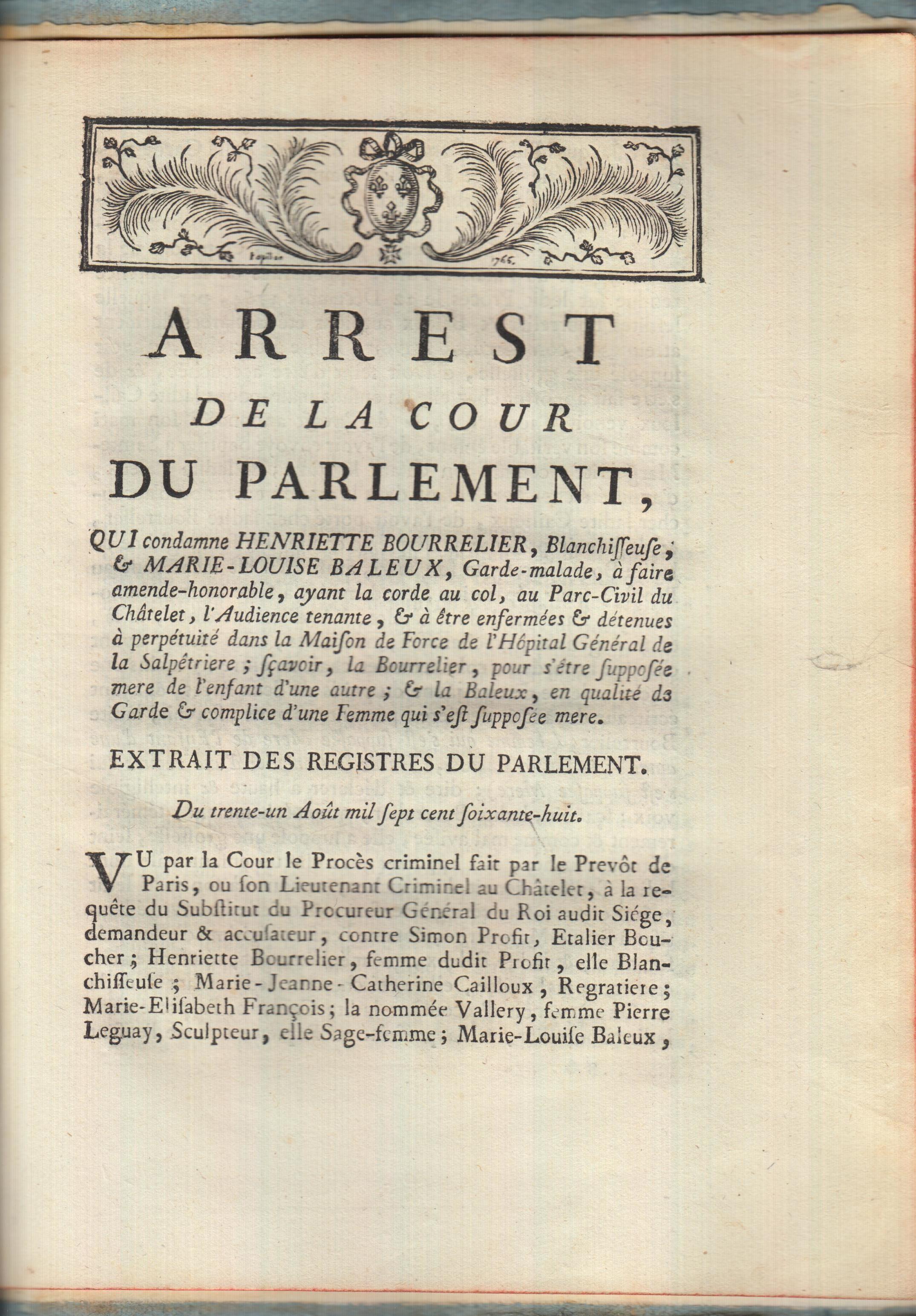 ArrêSt De Parlement…