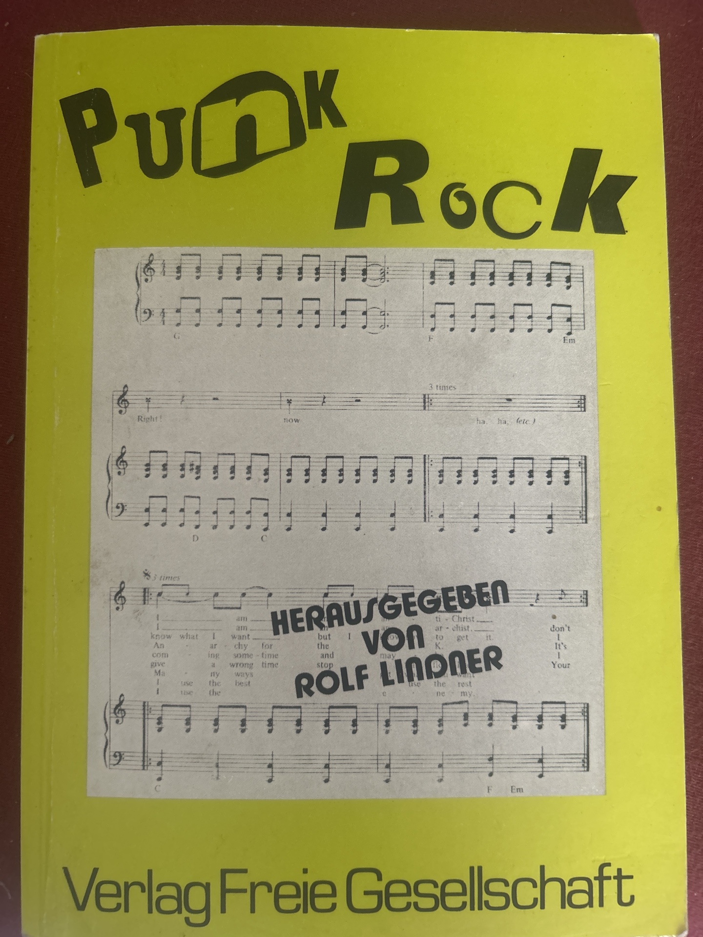 Punk Rock. Herausgegeben von Rolf Lindner. - Rolf Lindner