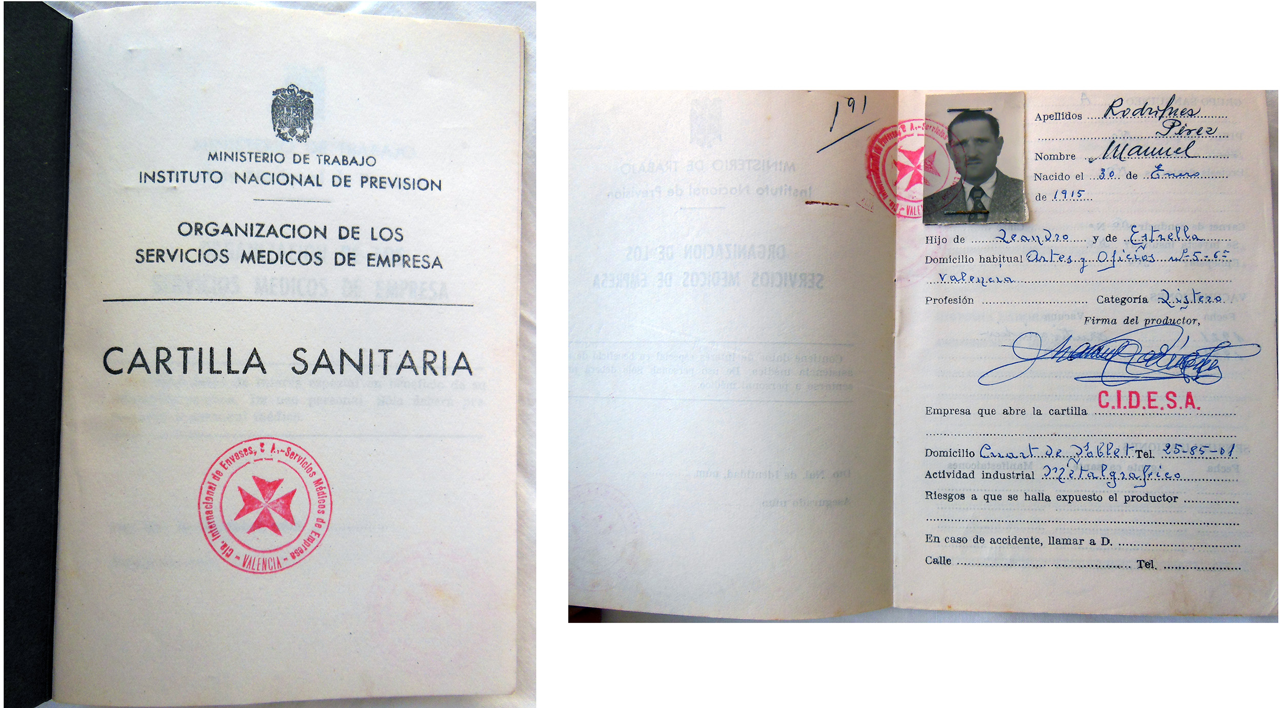 CARTILLA SANITARIA. Organización de los Servicios Médicos de Empresa by