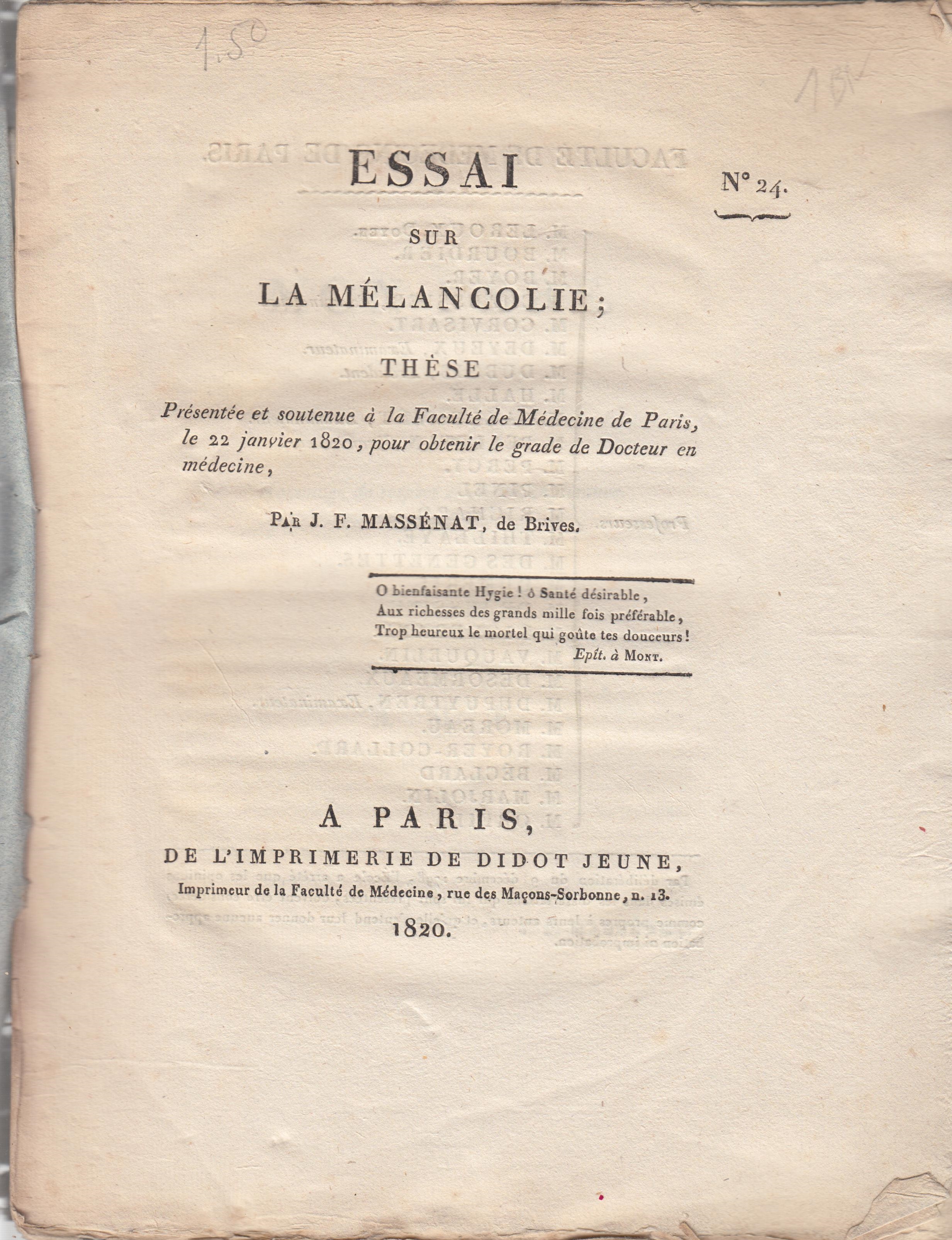Essai Sur La MéLanc…