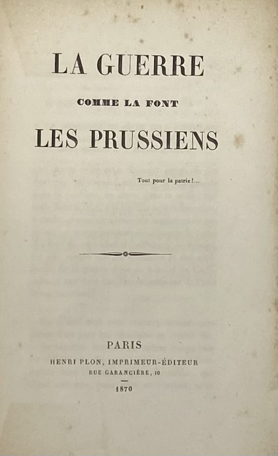 La Guerre Comme La …