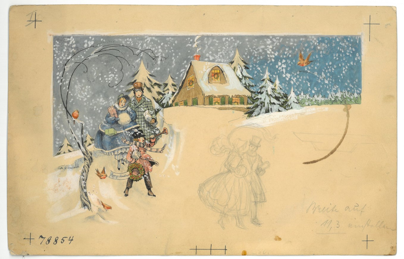 Weihnachten. "Merry…