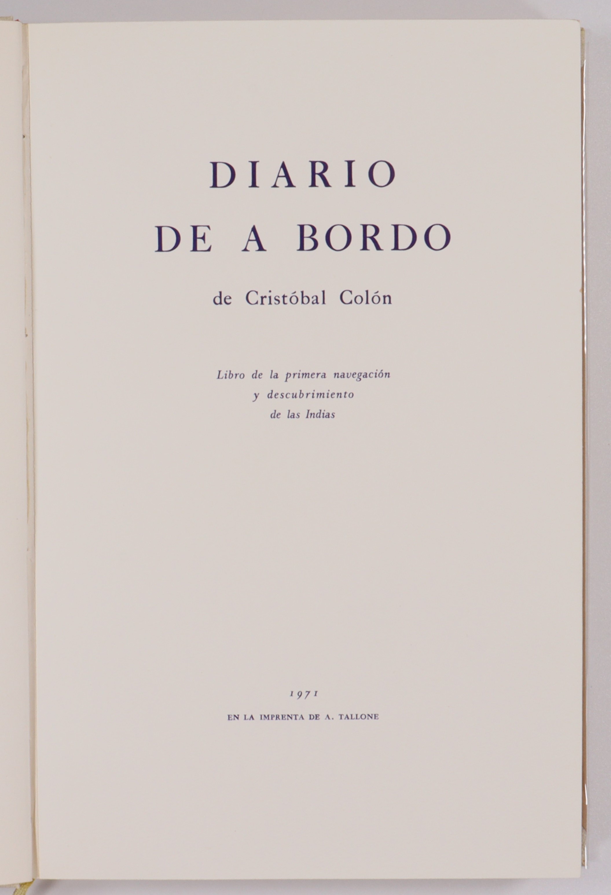Diario De A Bordo. …