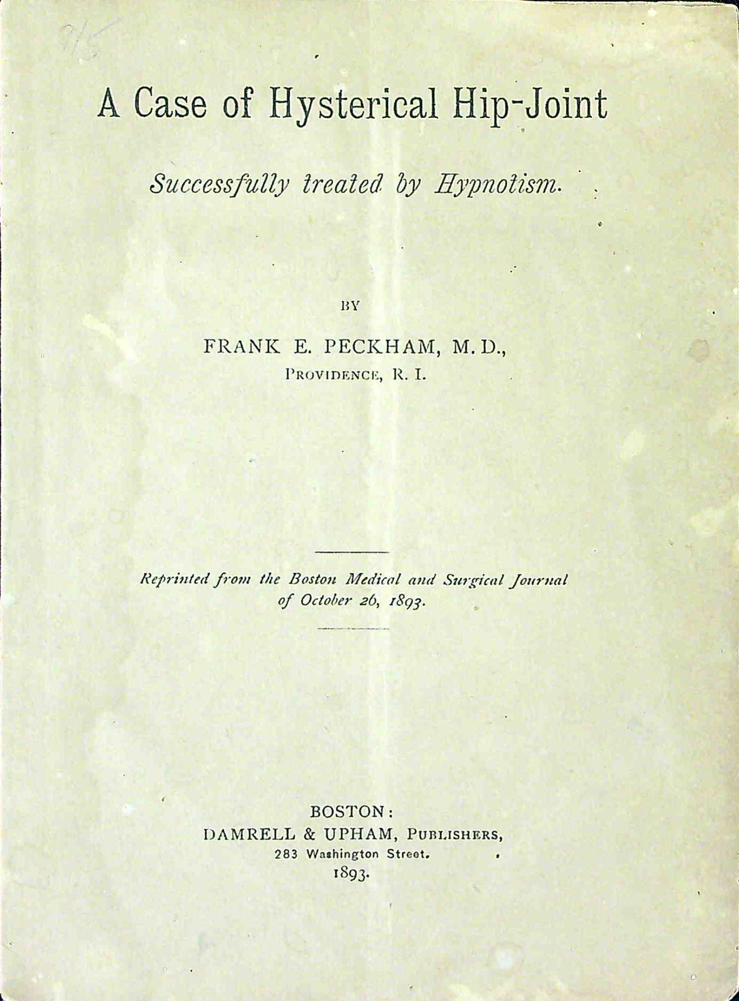 A Case Of Hysterica…