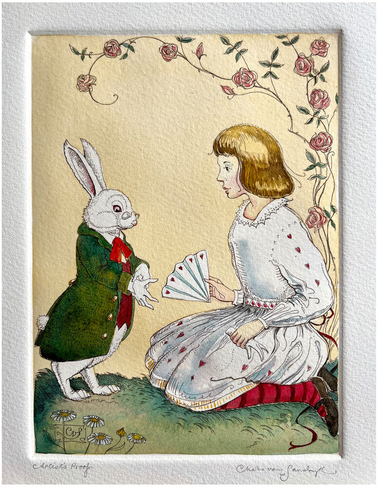 Alice and the White Rabbit.