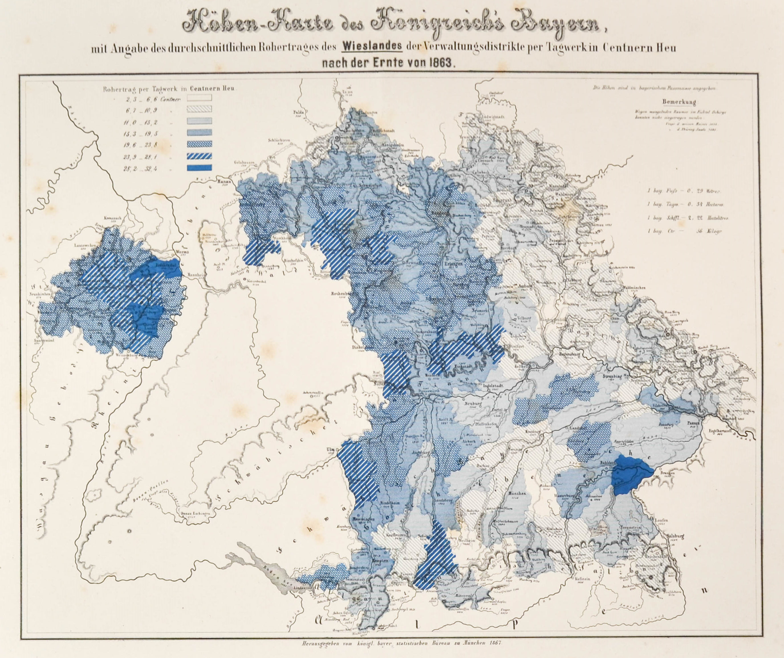 Bayern. - Karte. - …