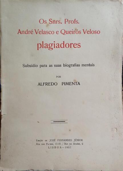 Os Snrs. Profs. And…