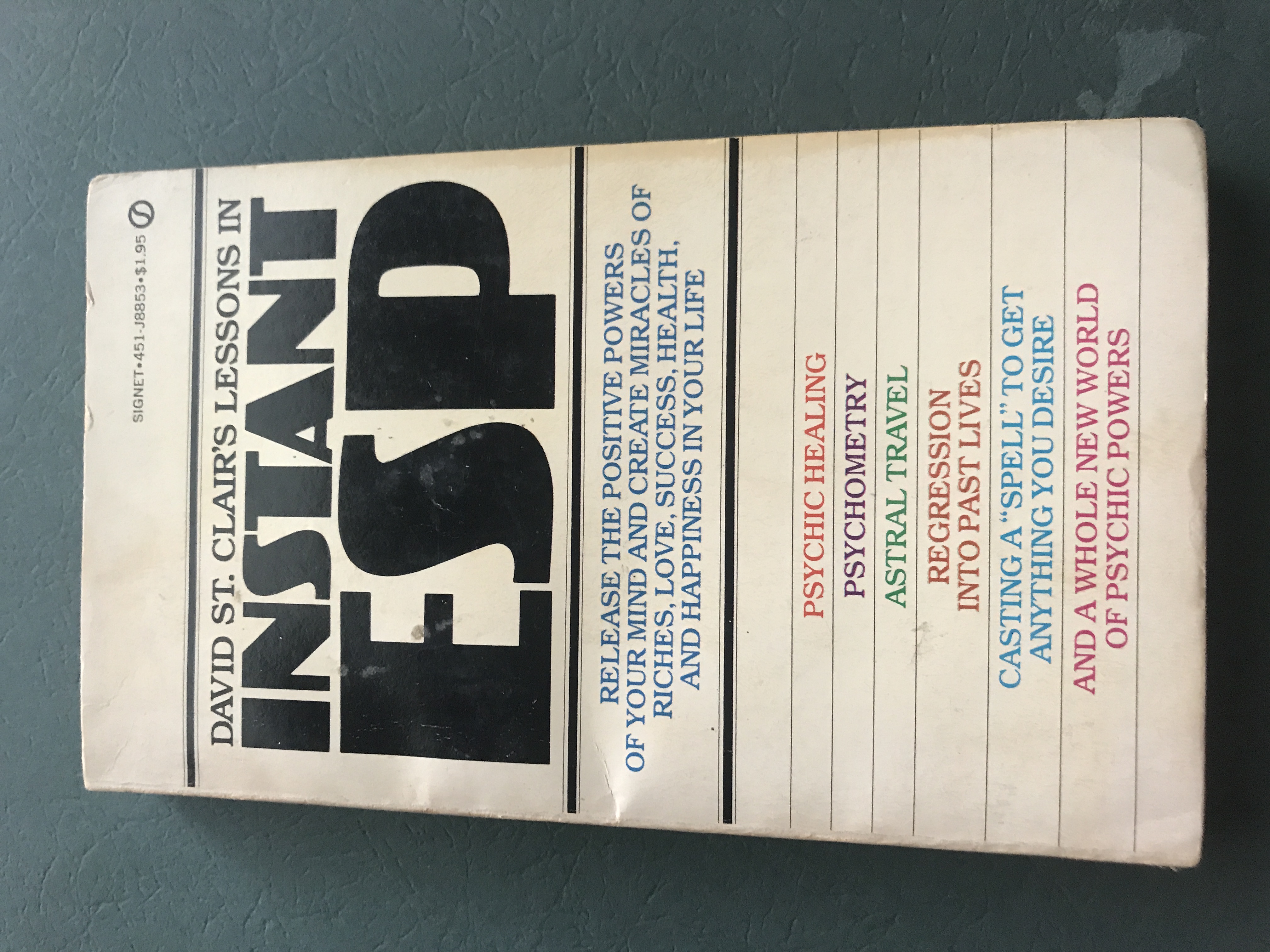 David St. Clair's Lessons in Instant ESP David St. Clair [Satisfaisant] [Couverture souple]