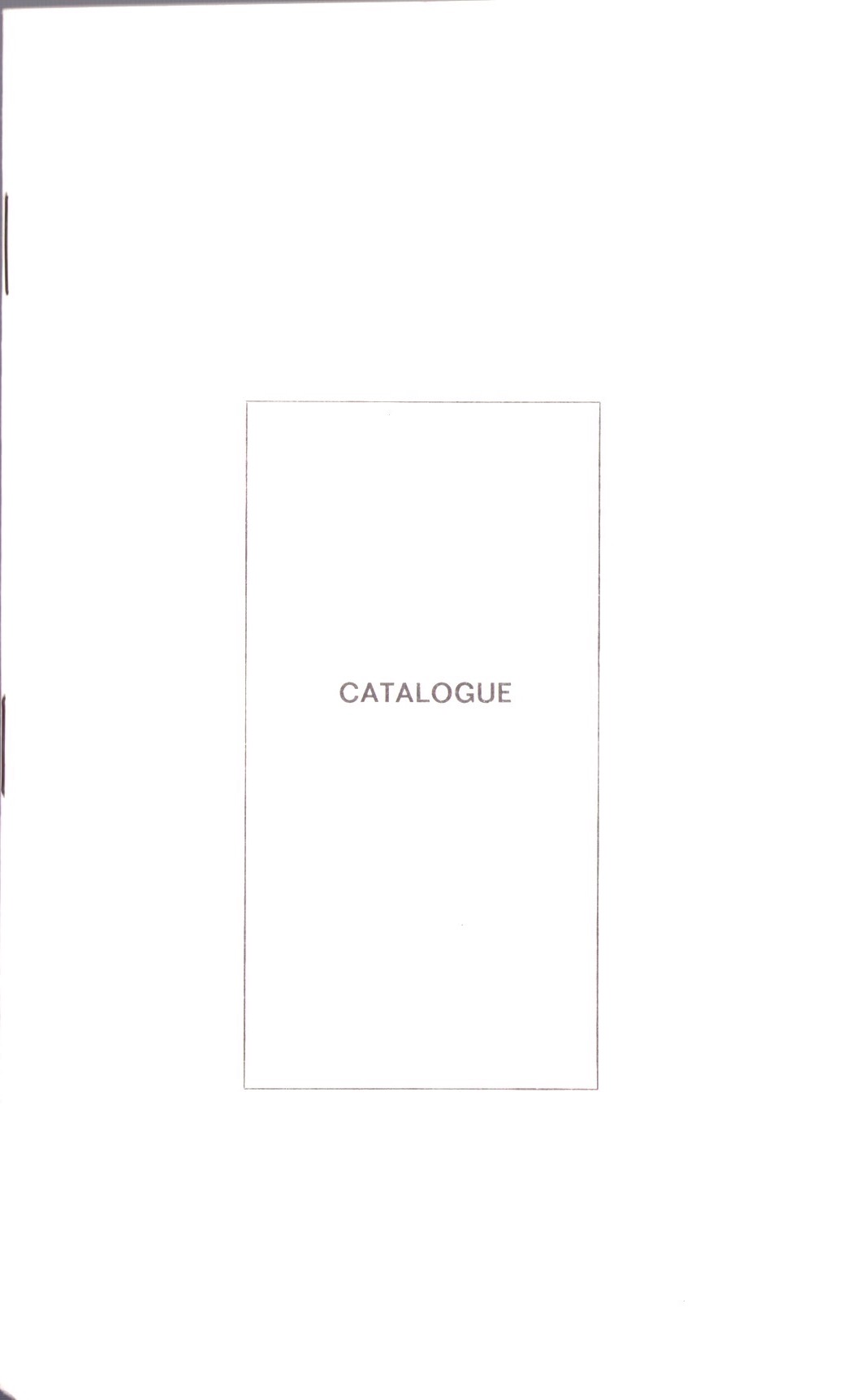 Catalogue / Essais …