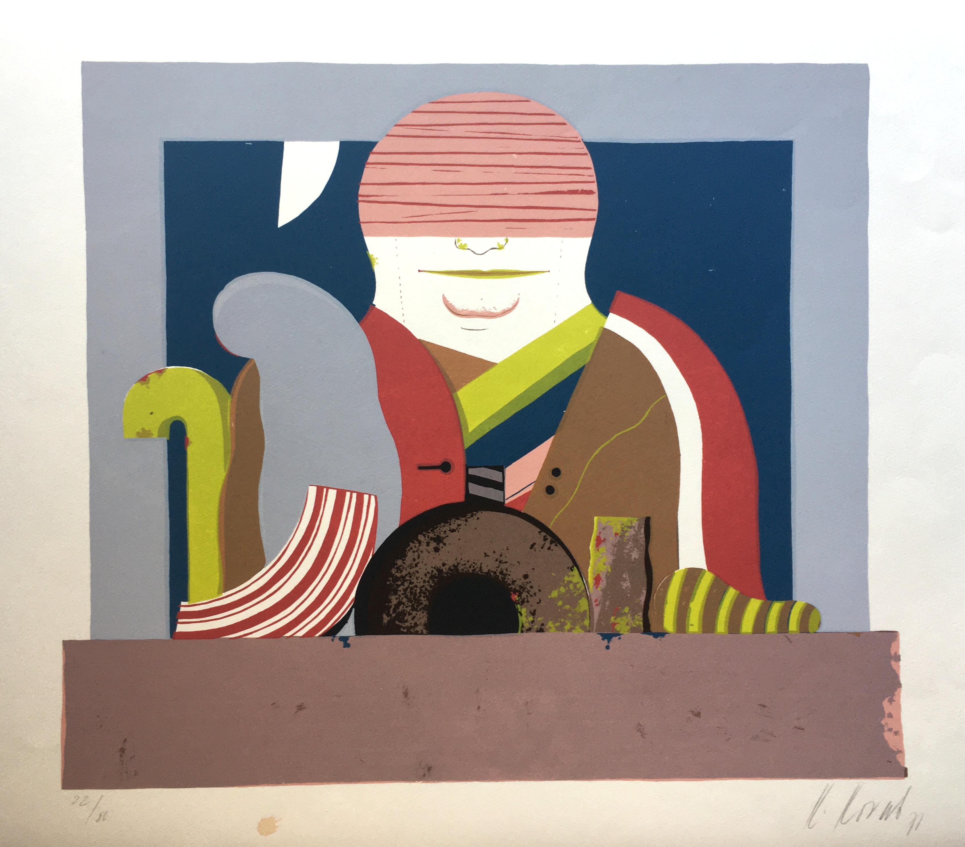 Bandergierter Kopf.…