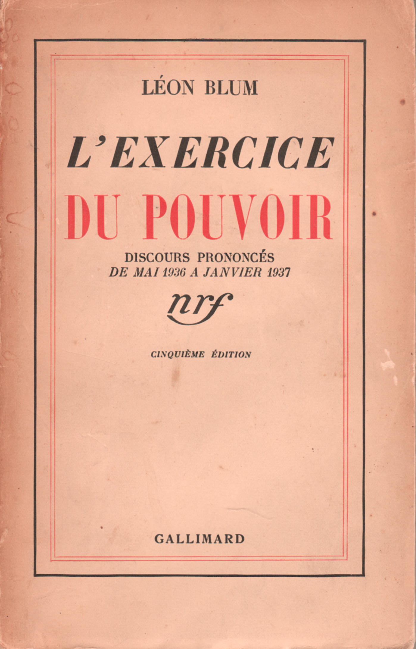 L'exercice Du Pouvo…