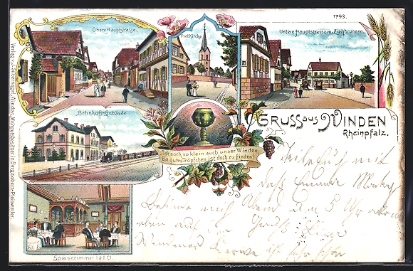 Lithographie Winden…