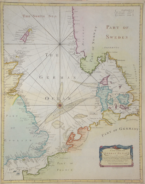 A correct Chart of the German Ocean by Rapin de Thoyras, Paul ( 1661 ...