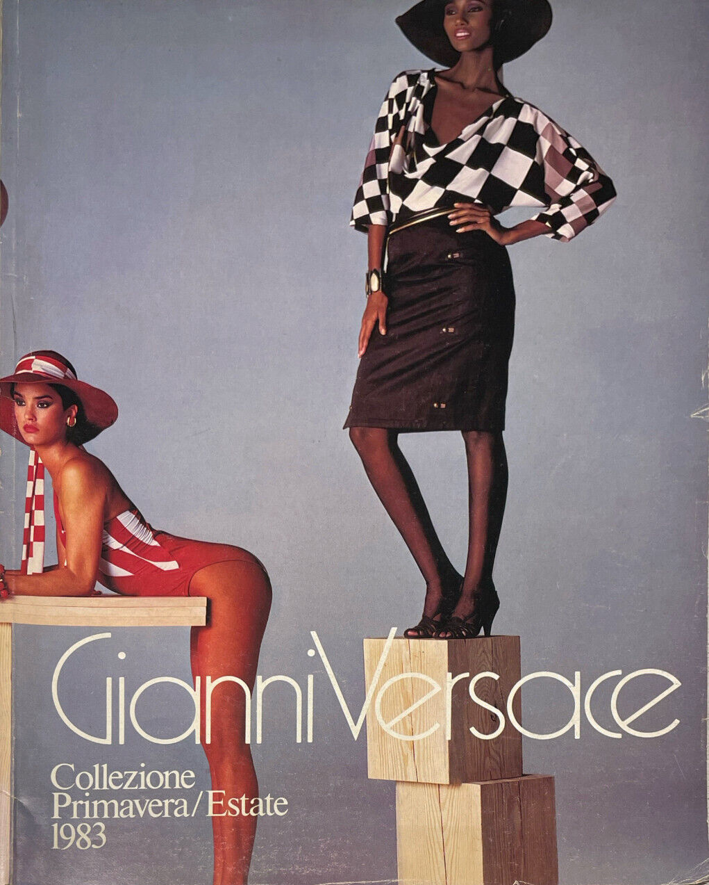 Gianni Versace Spring Summer Catalog 1983 IMAN Janice Gianni Versace Spring Summer Catalog 1983 IMAN Janice