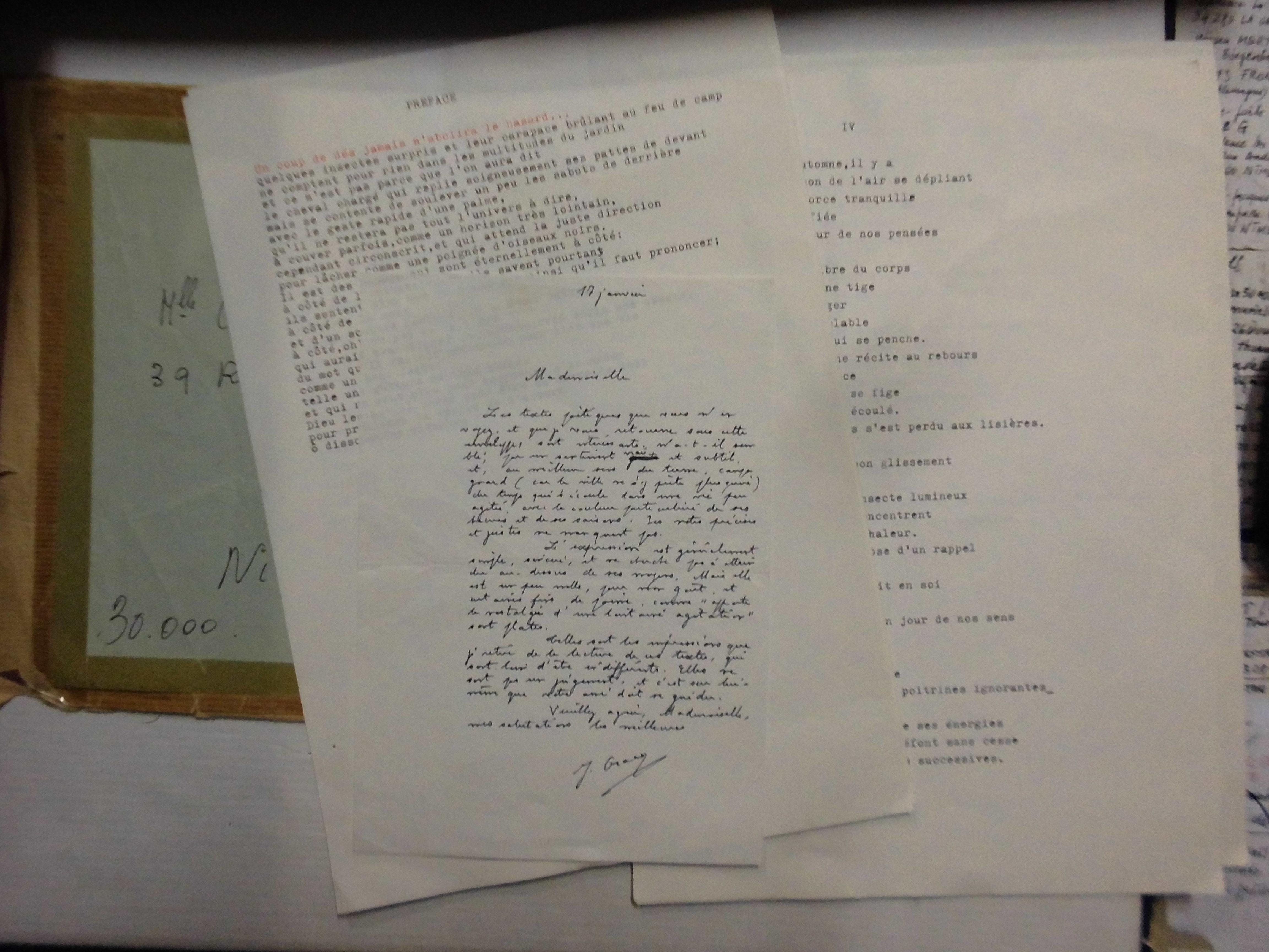 Lettre Autographe J…